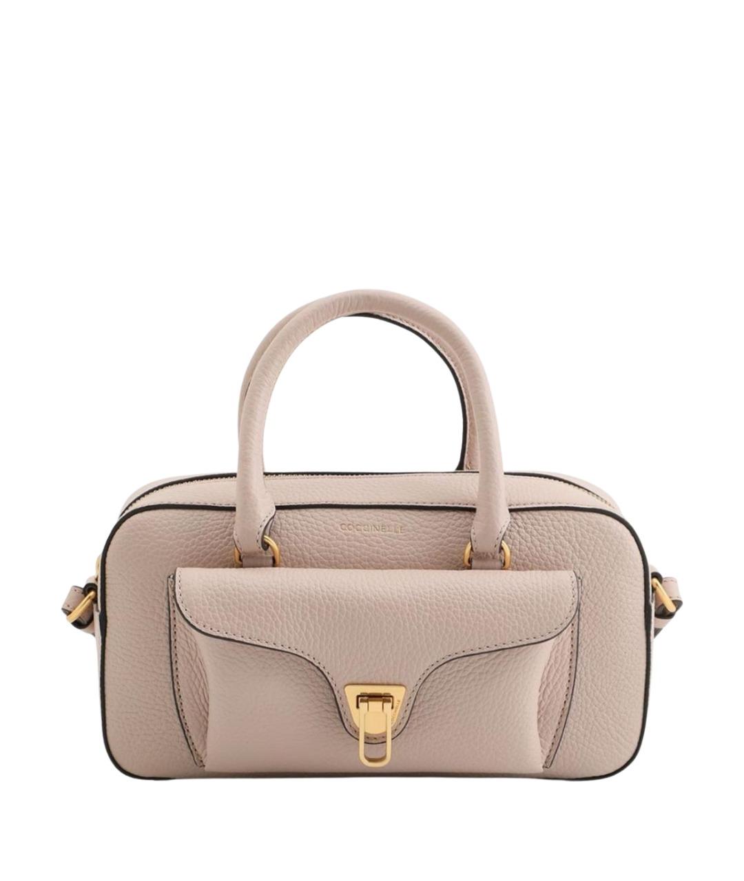 COCCINELLE Бежевая кожаная сумка через плечо, фото 1
