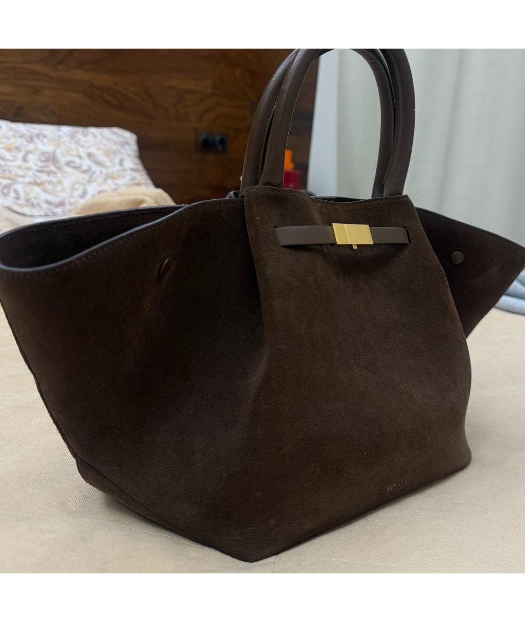 DEMELLIER Коричневая замшевая сумка с короткими ручками, фото 2