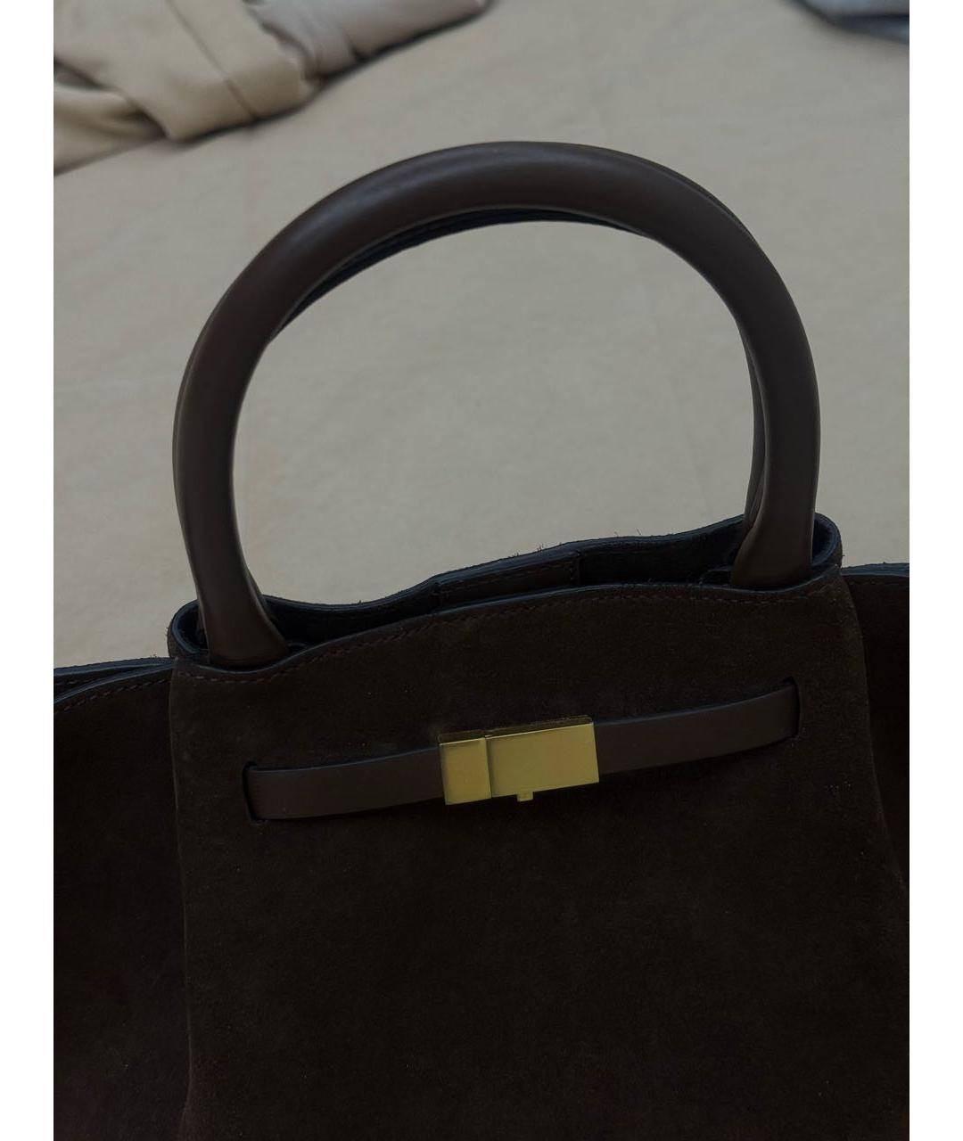 DEMELLIER Коричневая замшевая сумка с короткими ручками, фото 6
