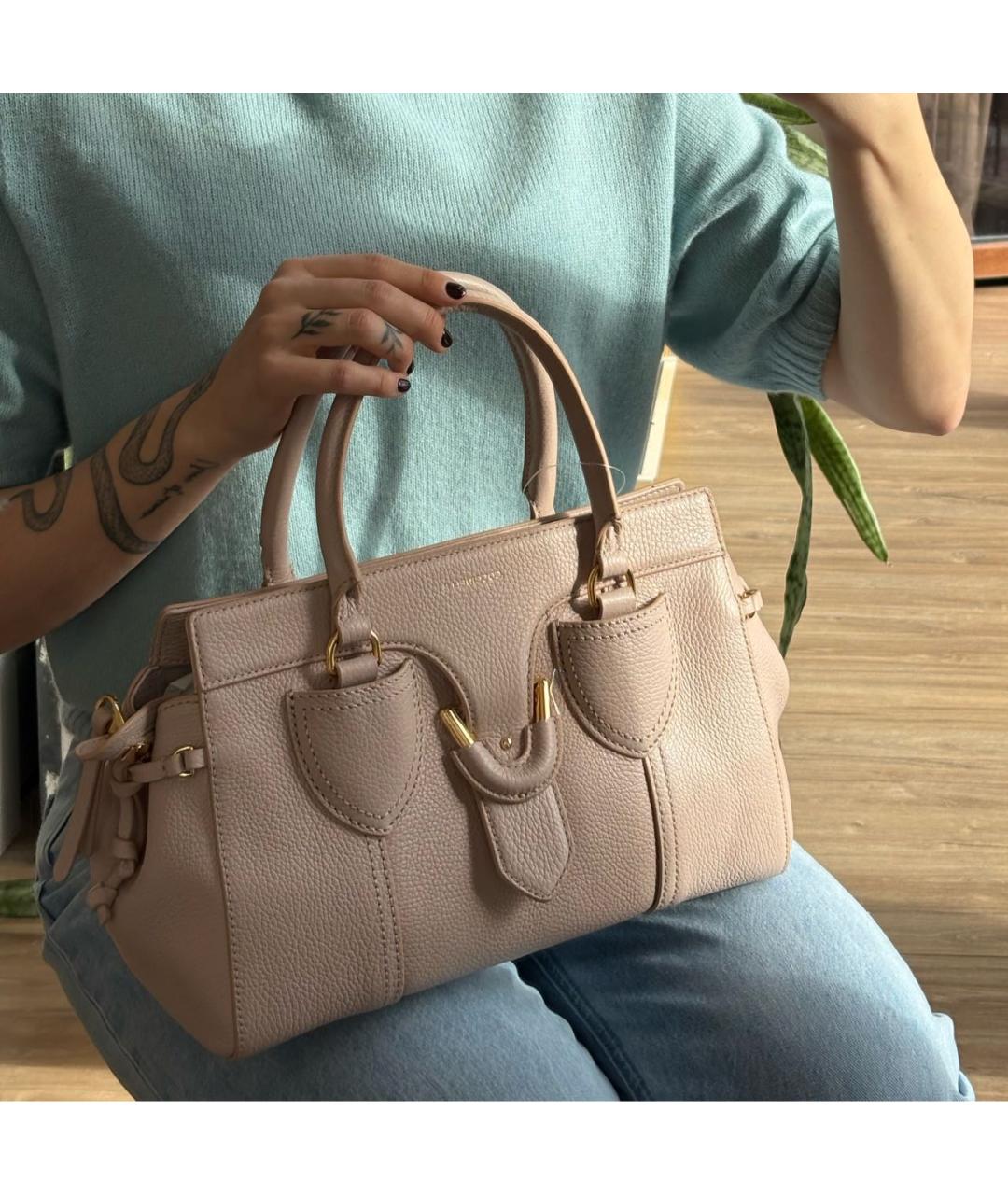 COCCINELLE Бежевая кожаная сумка через плечо, фото 4