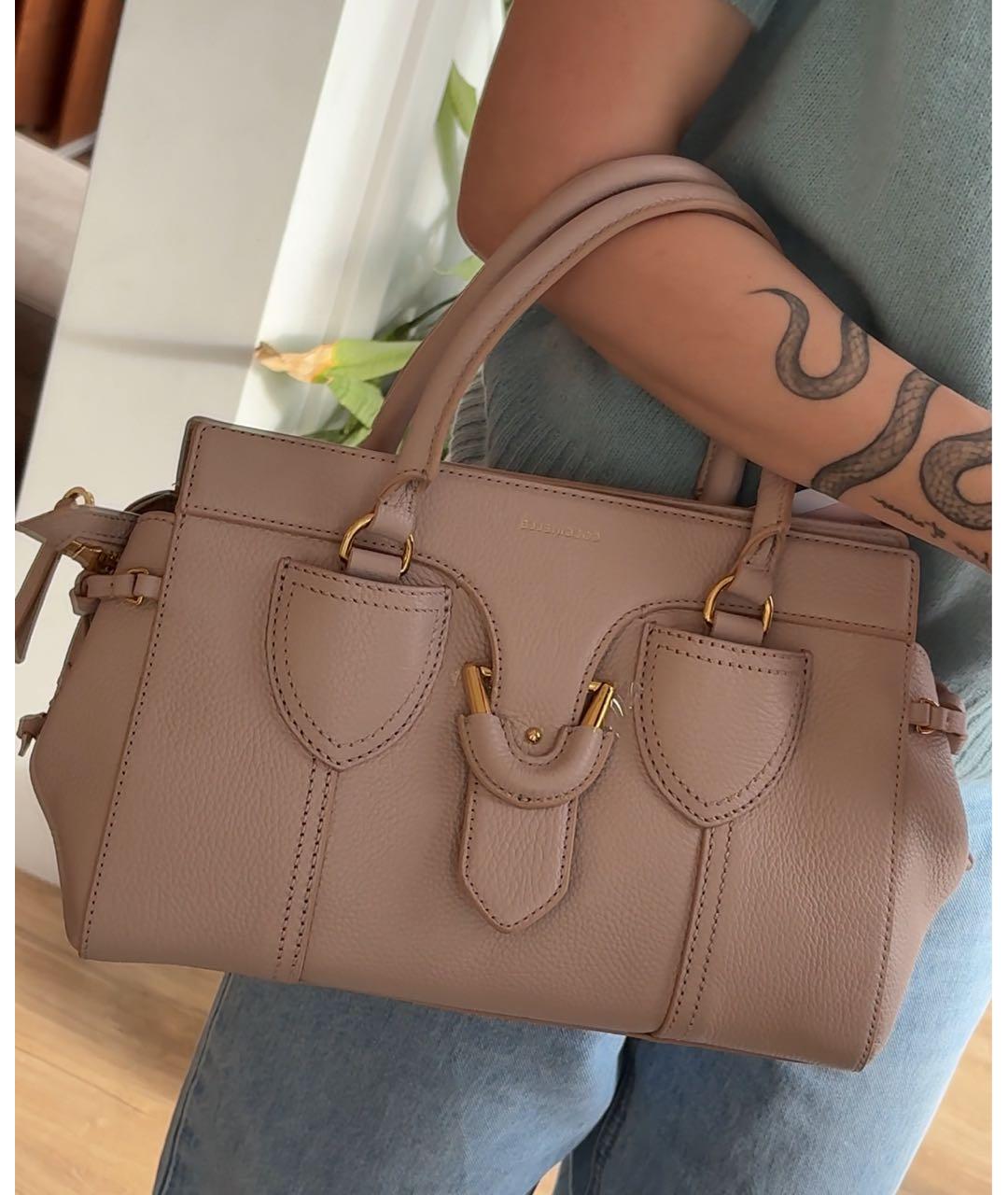 COCCINELLE Бежевая кожаная сумка через плечо, фото 2