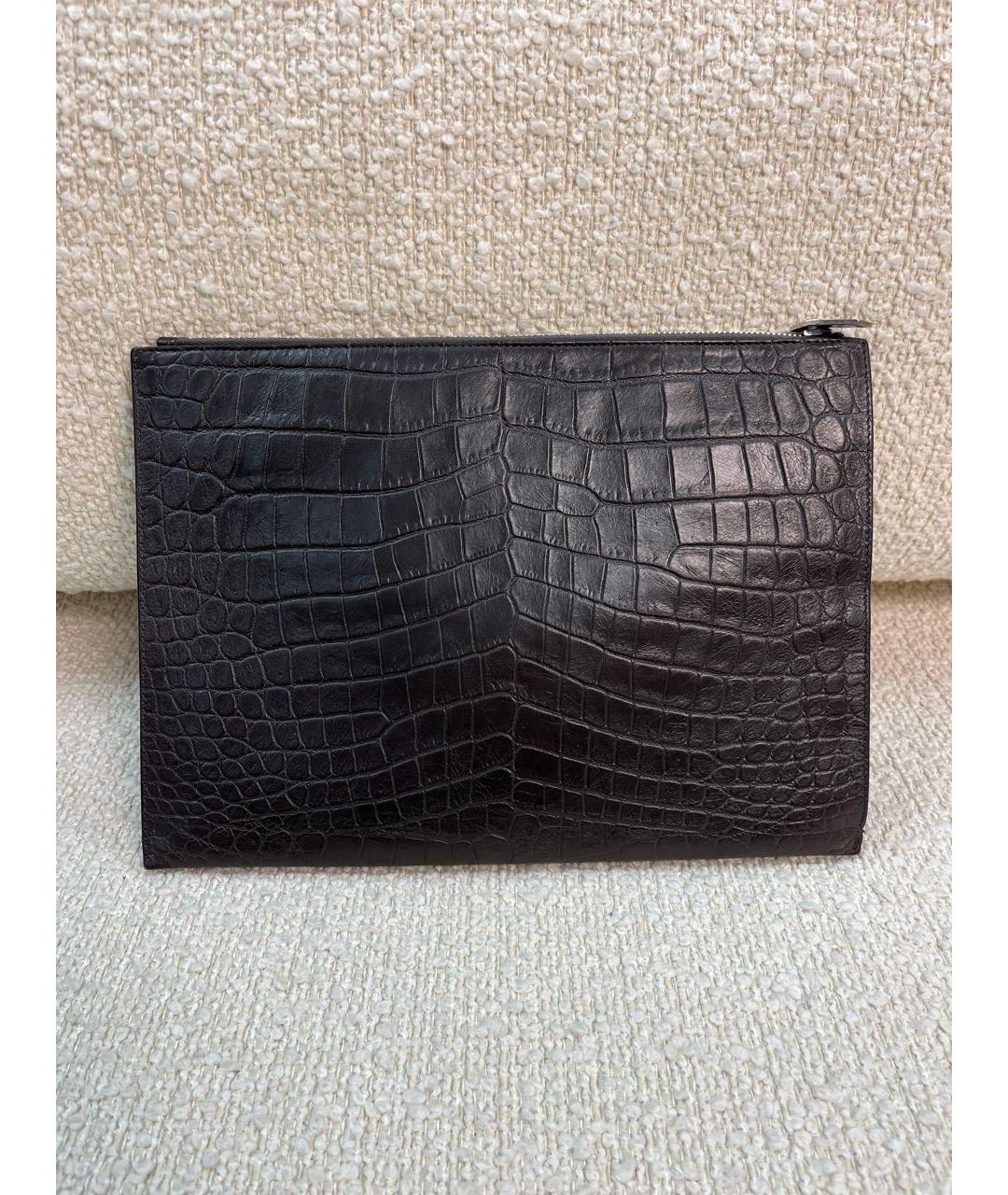 SAINT LAURENT Коричневая кожаная папка для документов, фото 3