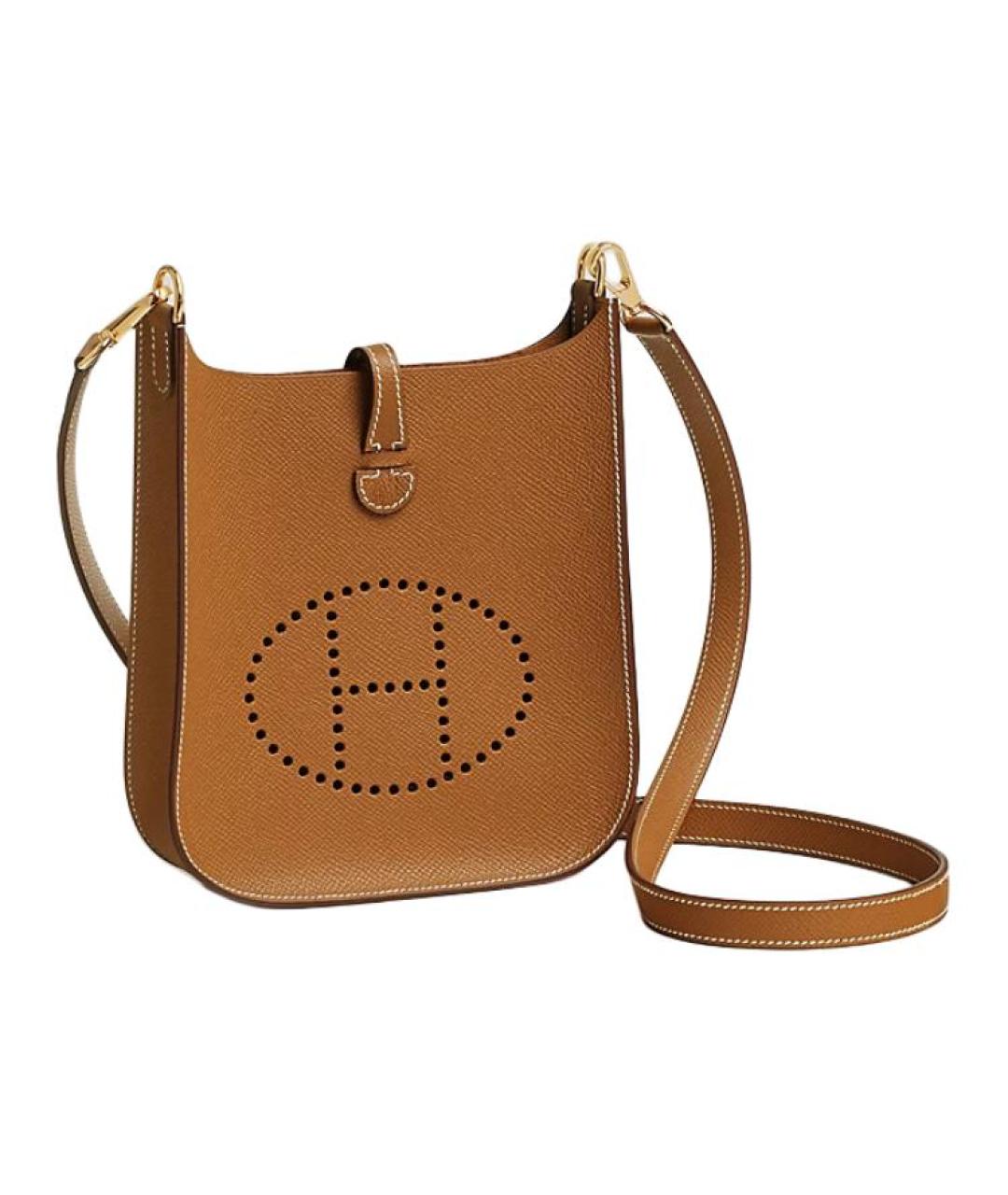 HERMES Коричневая кожаная сумка через плечо, фото 2