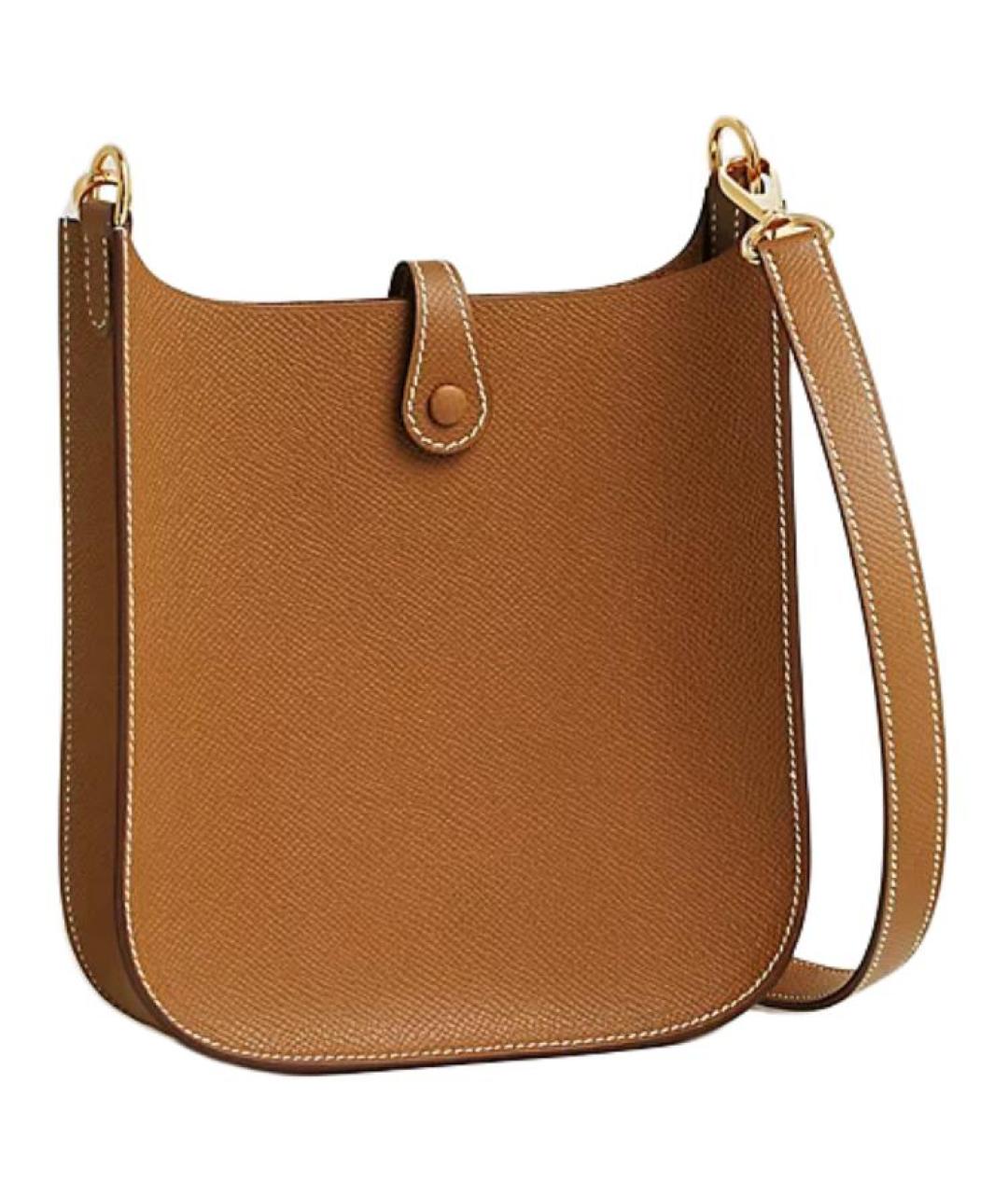 HERMES Коричневая кожаная сумка через плечо, фото 3