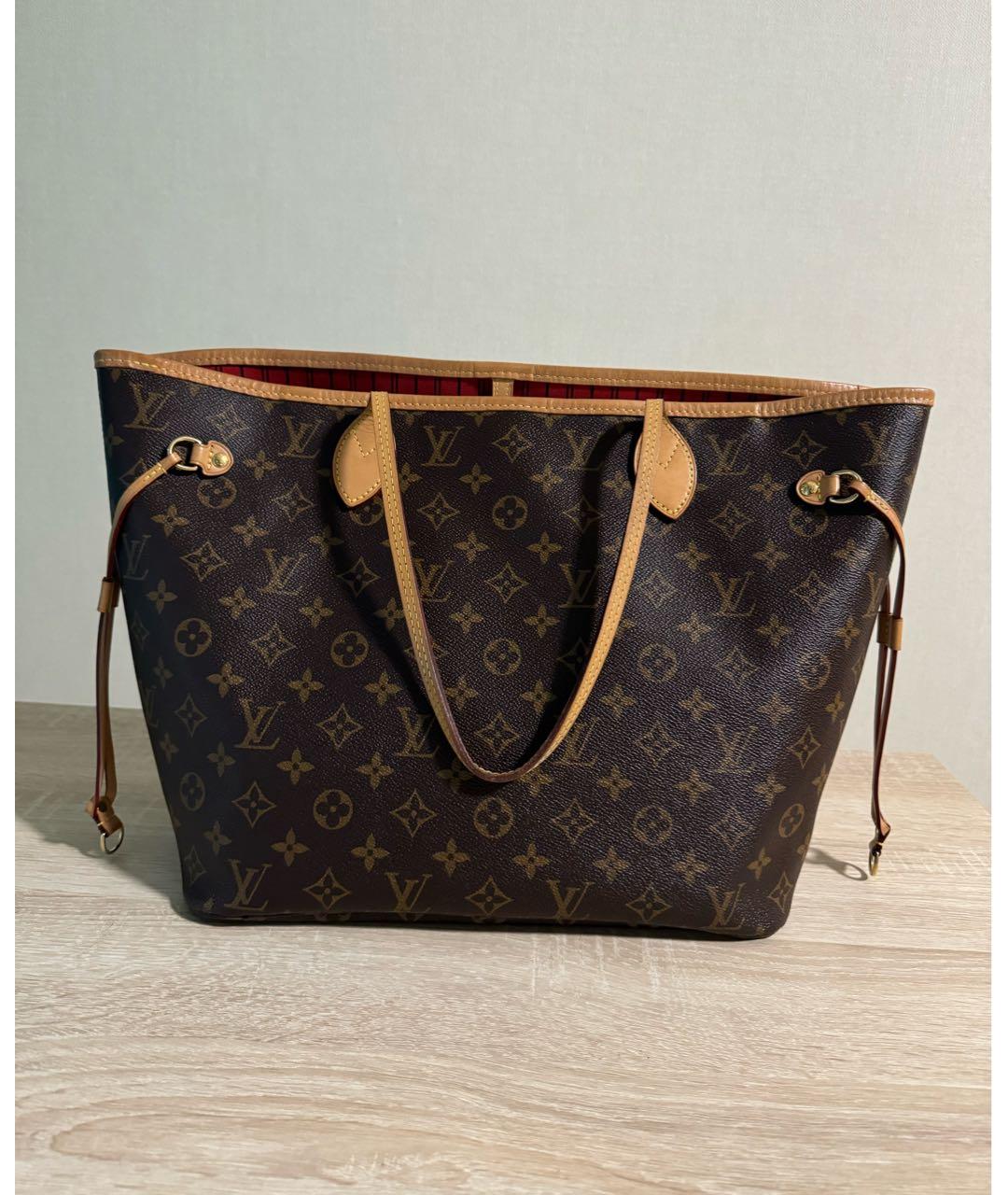 LOUIS VUITTON Коричневая сумка тоут, фото 9