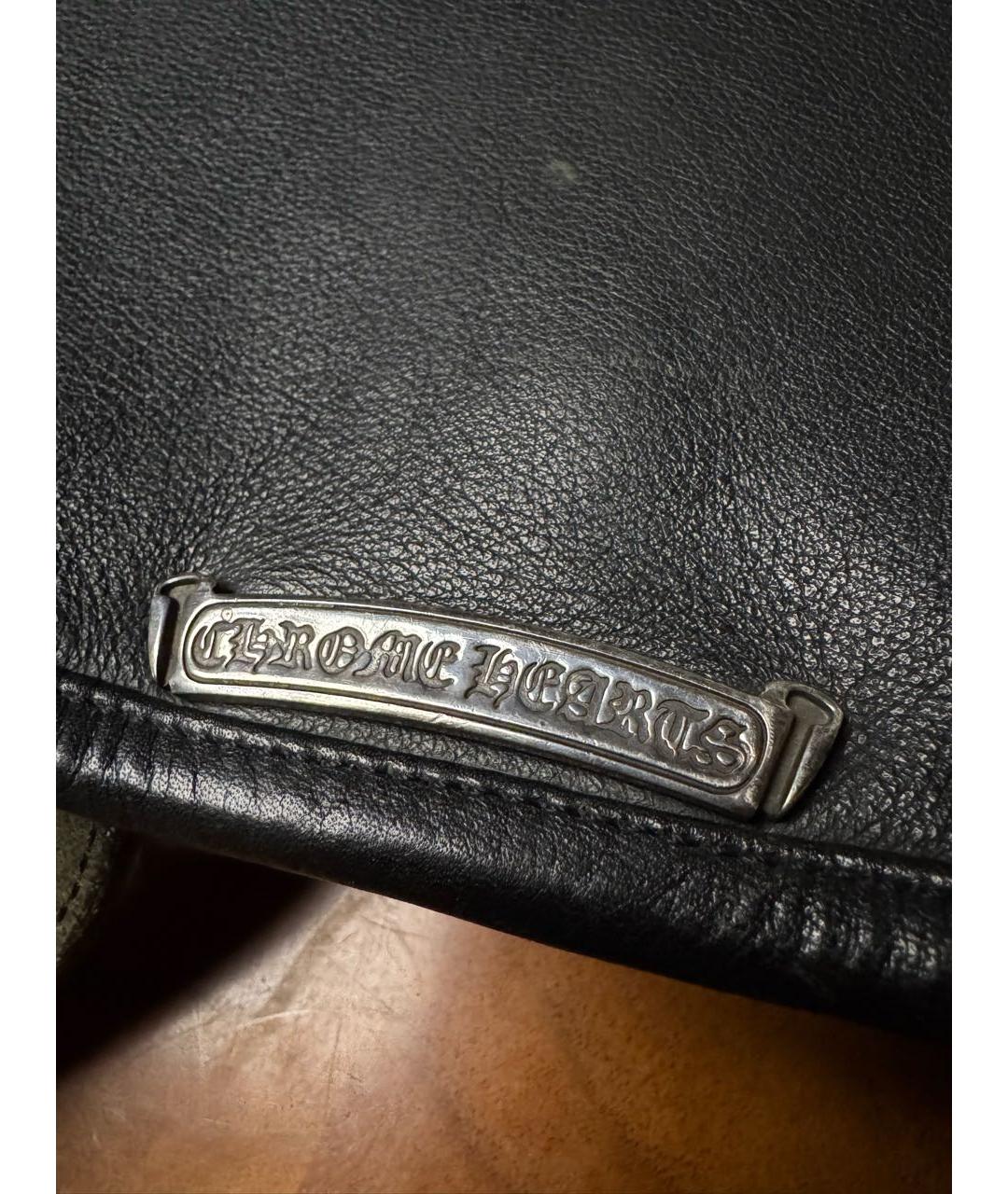 CHROME HEARTS Черная кожаная сумка на плечо, фото 6