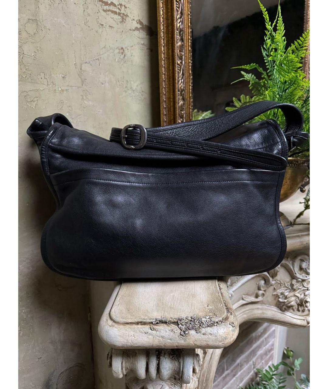 CHROME HEARTS Черная кожаная сумка на плечо, фото 3