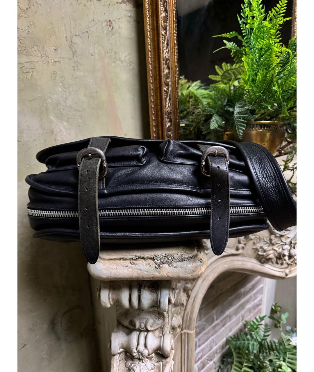 CHROME HEARTS Черная кожаная сумка на плечо, фото 4