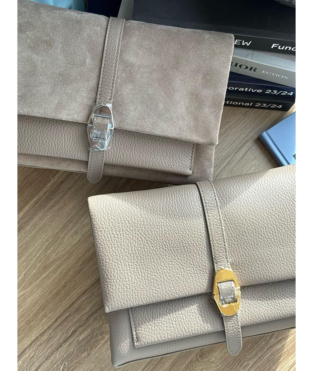 COCCINELLE Бежевая замшевая сумка через плечо, фото 5