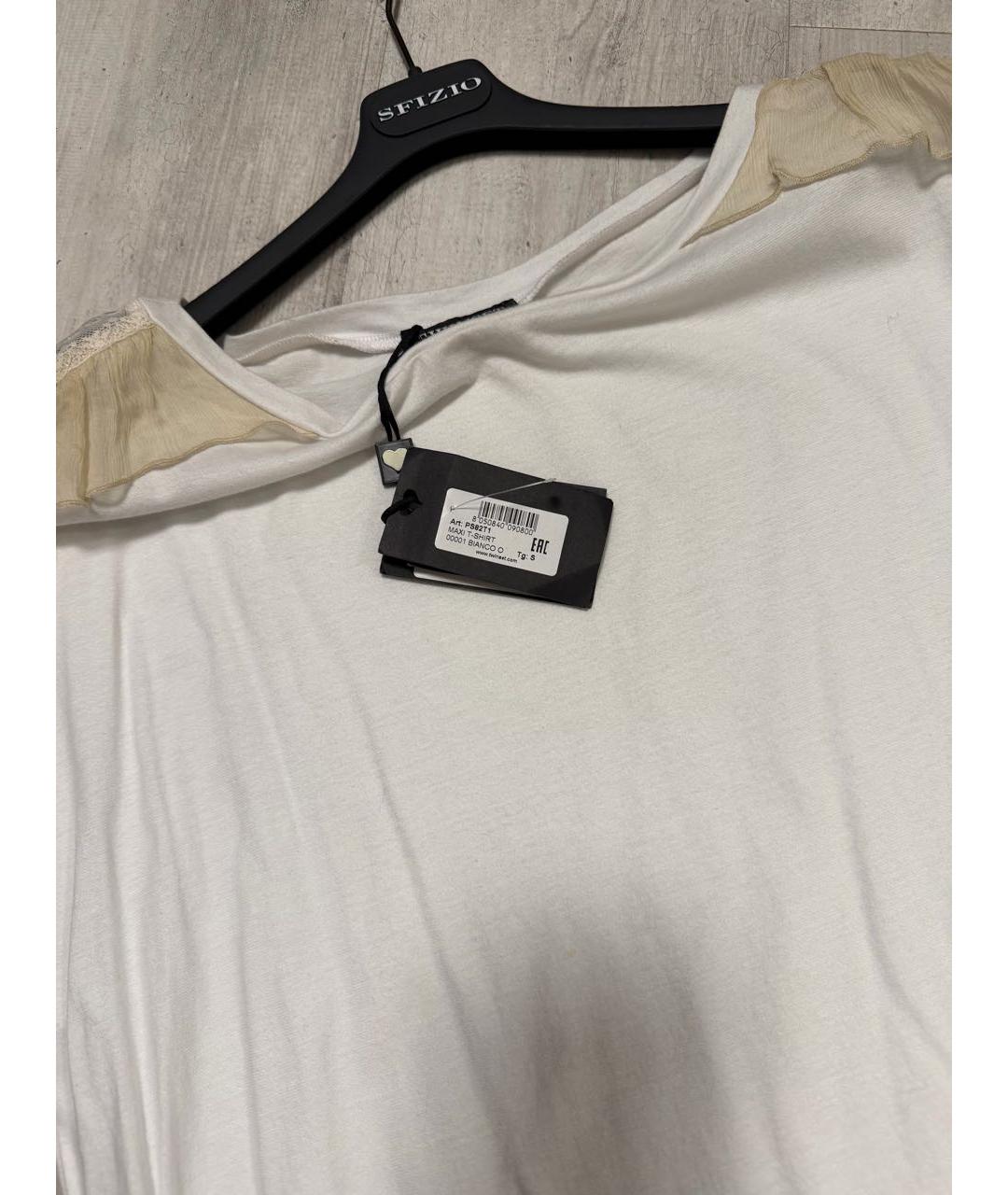 TWIN-SET Белое хлопковое повседневное платье, фото 4