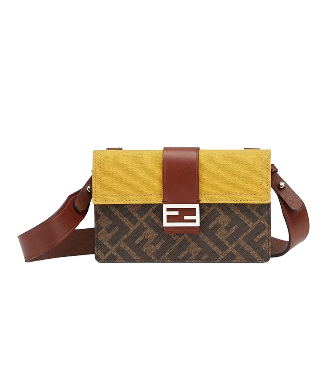 FENDI Коричневая сумка на плечо, фото 6