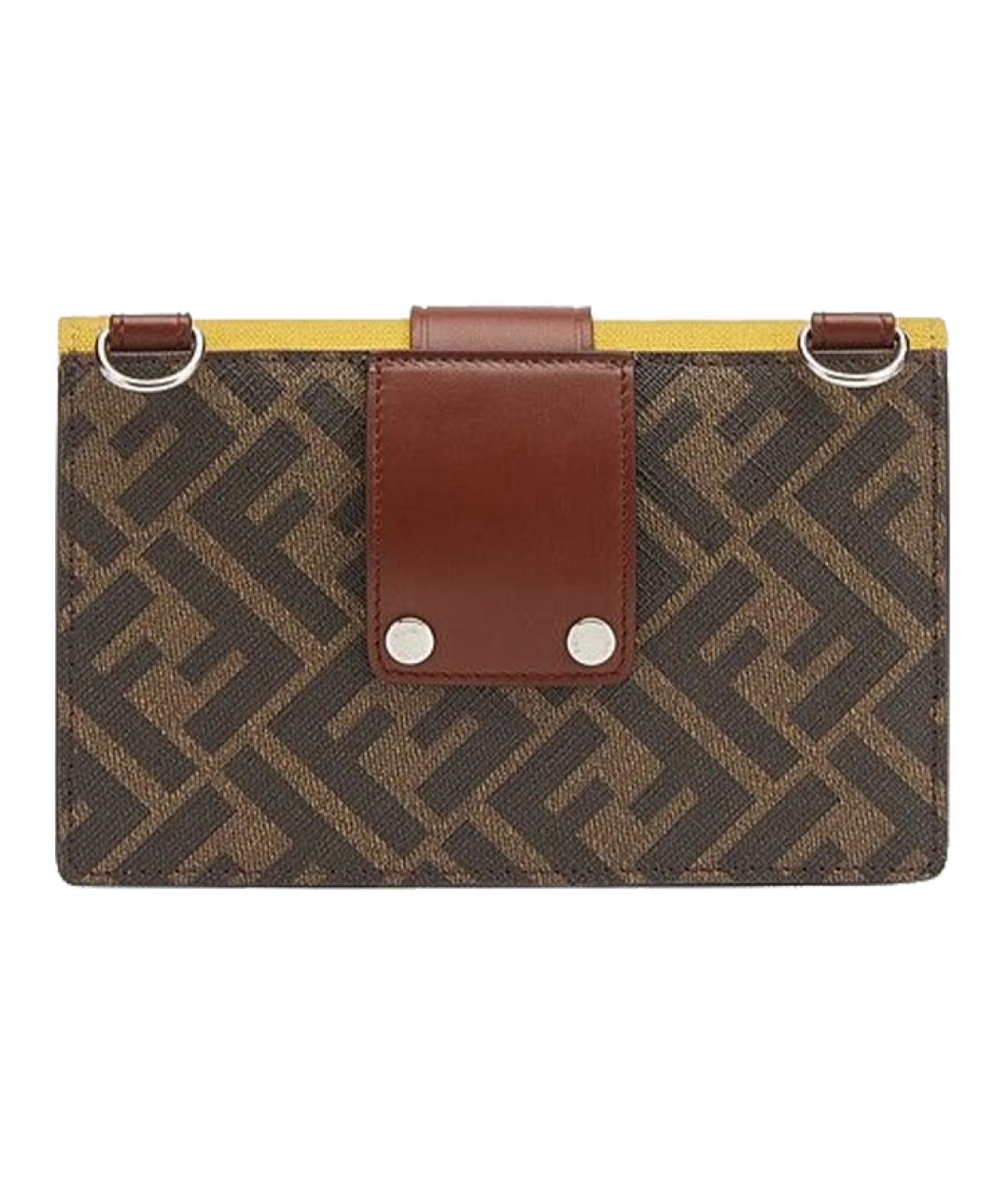 FENDI Коричневая сумка на плечо, фото 3