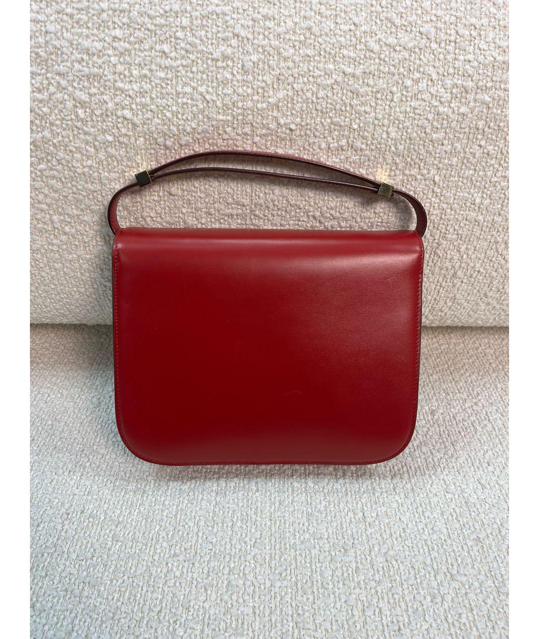 CELINE Красная кожаная сумка через плечо, фото 3