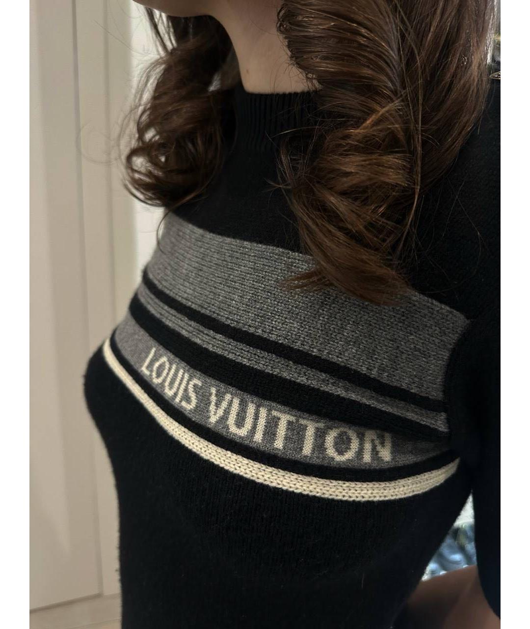 LOUIS VUITTON Черное вискозное повседневное платье, фото 3