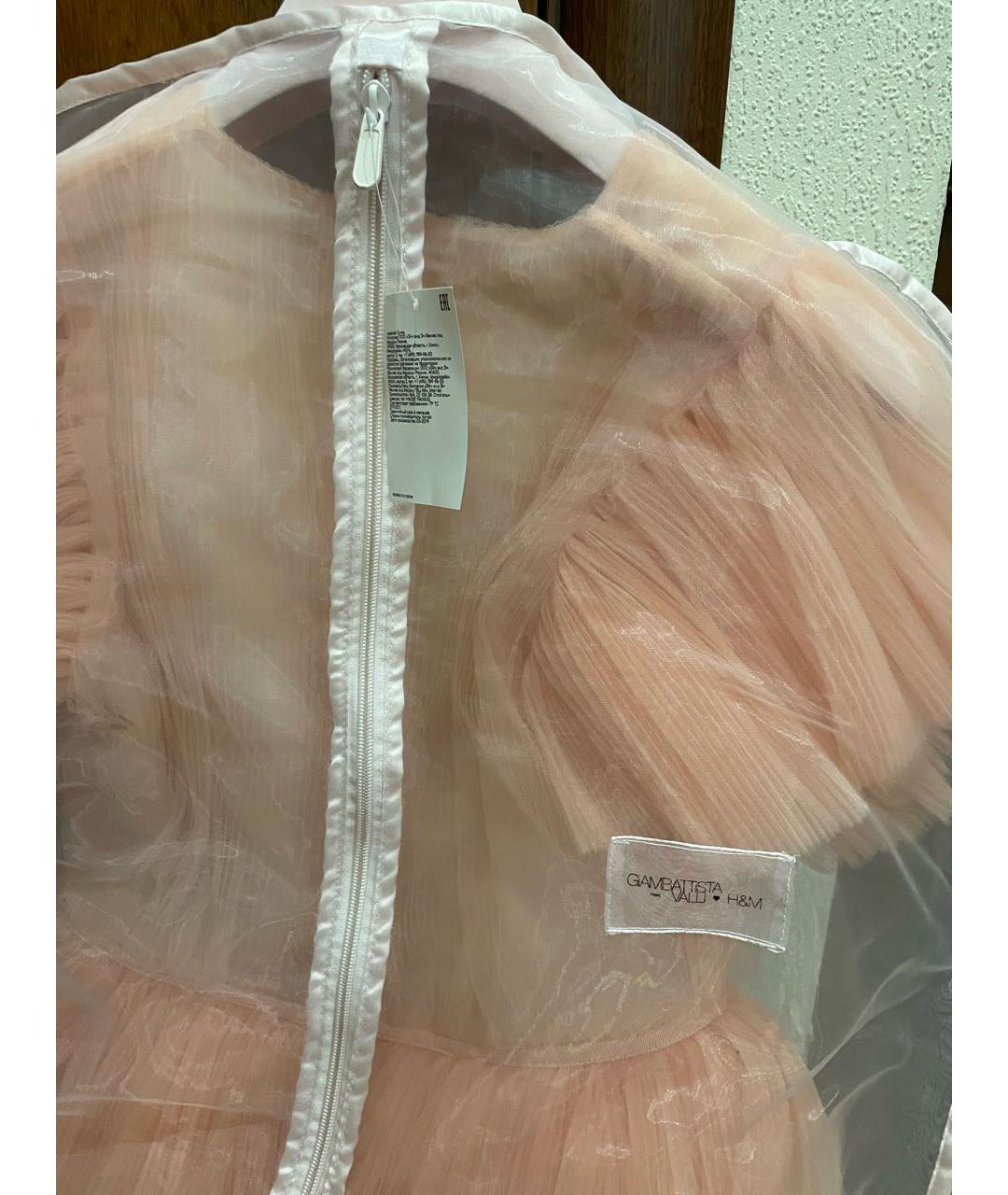 GIAMBATTISTA VALLI Коралловое сетчатое вечернее платье, фото 4