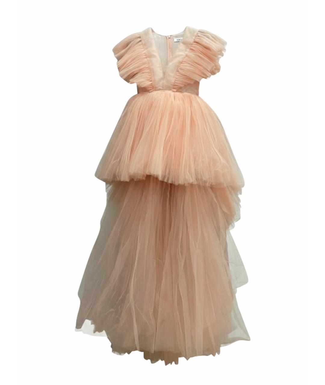 GIAMBATTISTA VALLI Коралловое сетчатое вечернее платье, фото 1