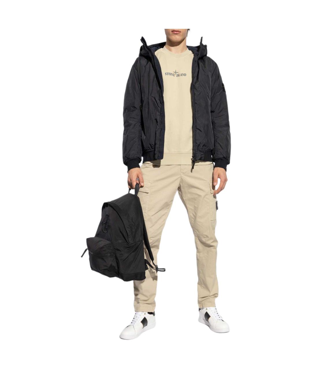 STONE ISLAND Бежевые повседневные брюки, фото 3