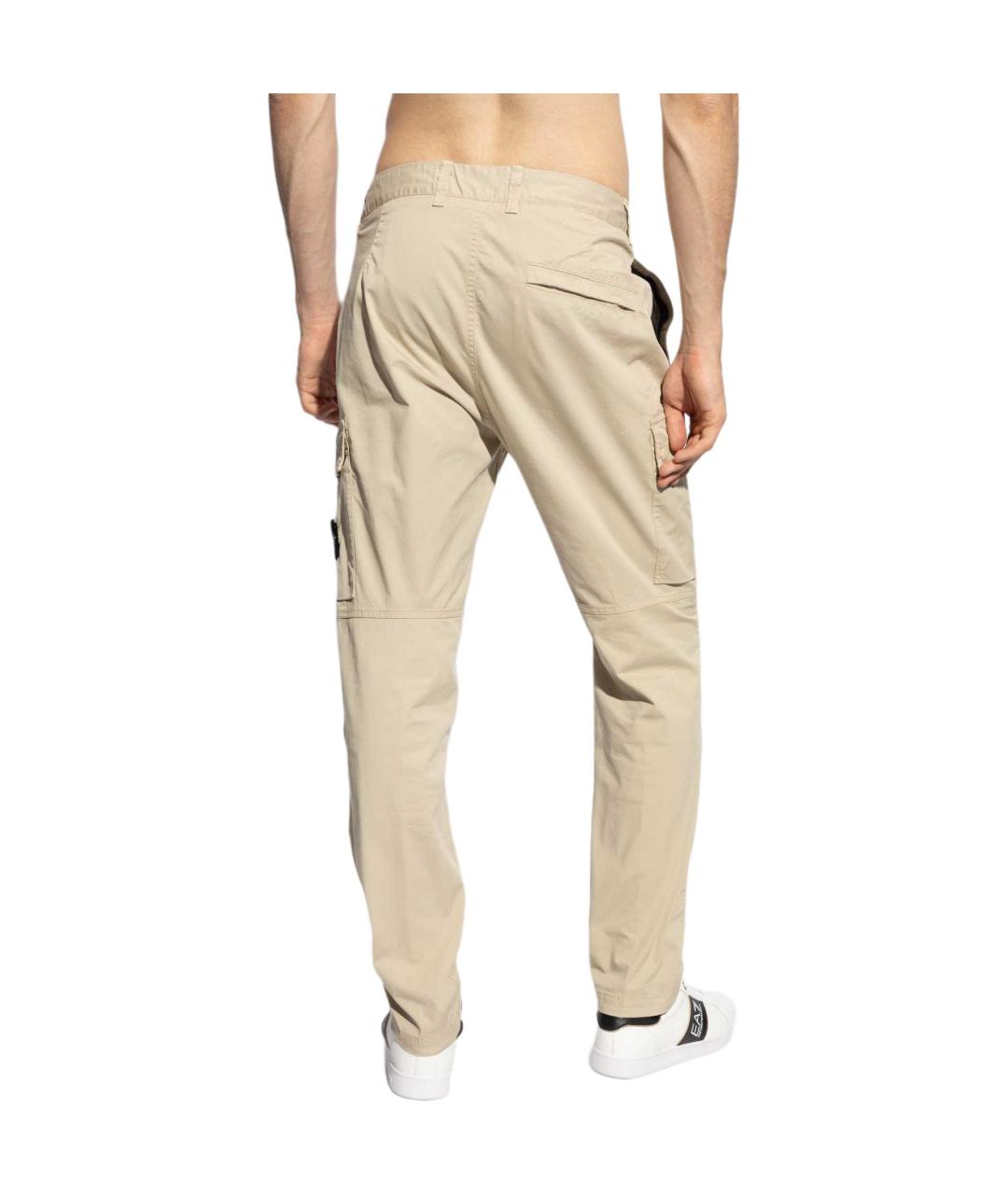 STONE ISLAND Бежевые повседневные брюки, фото 5