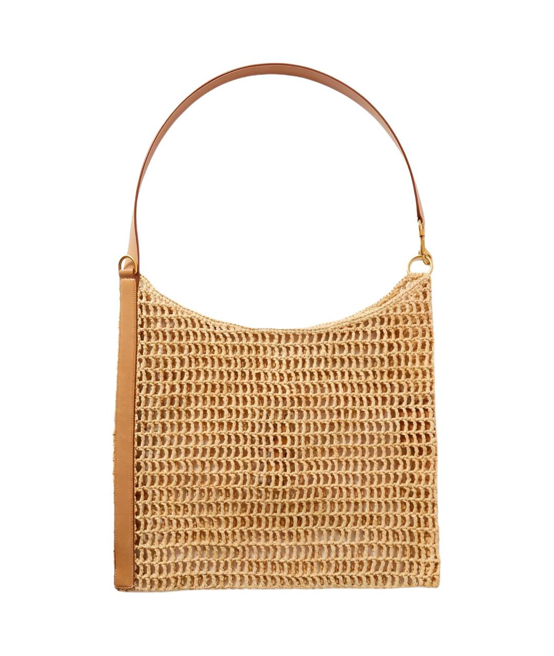 SAINT LAURENT Коричневая пелетеная сумка через плечо, фото 2