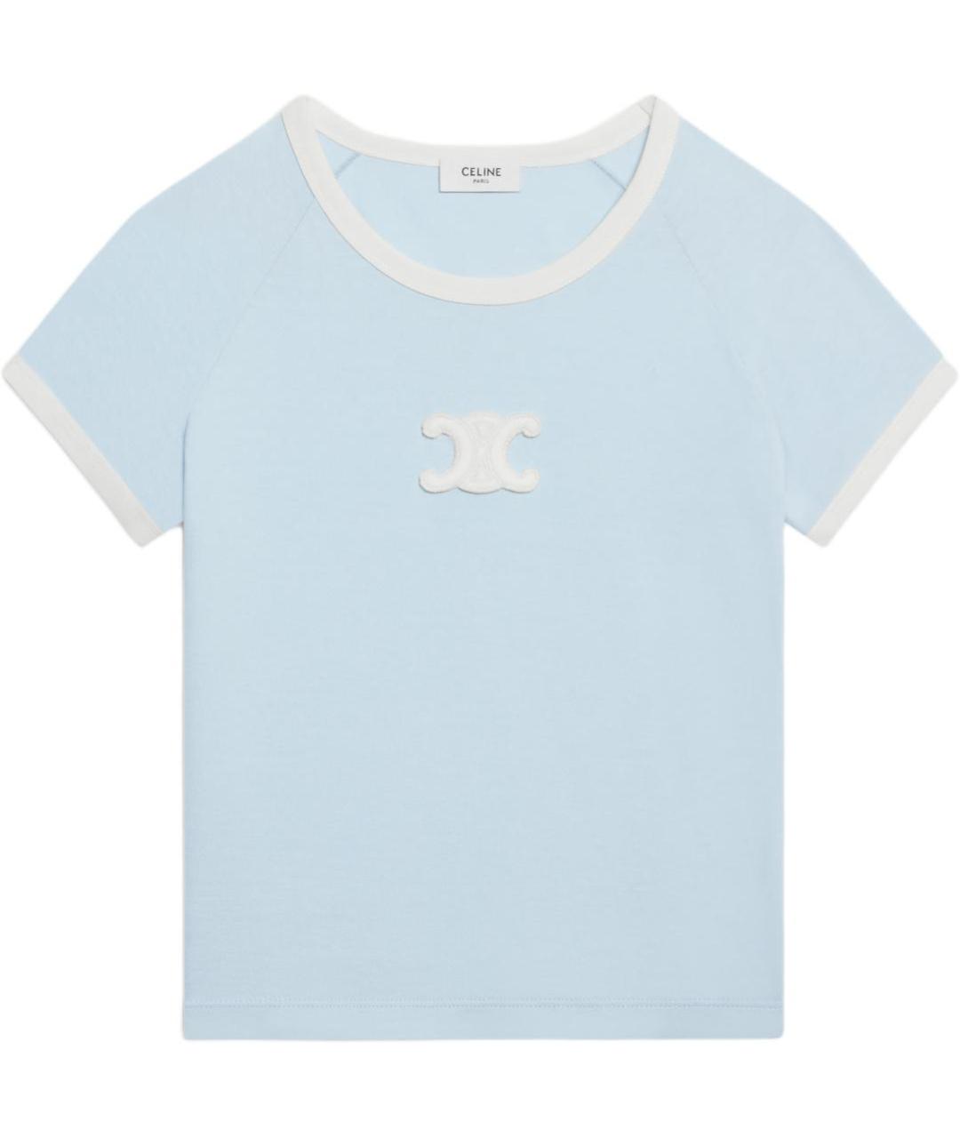 CELINE Голубая футболка, фото 1