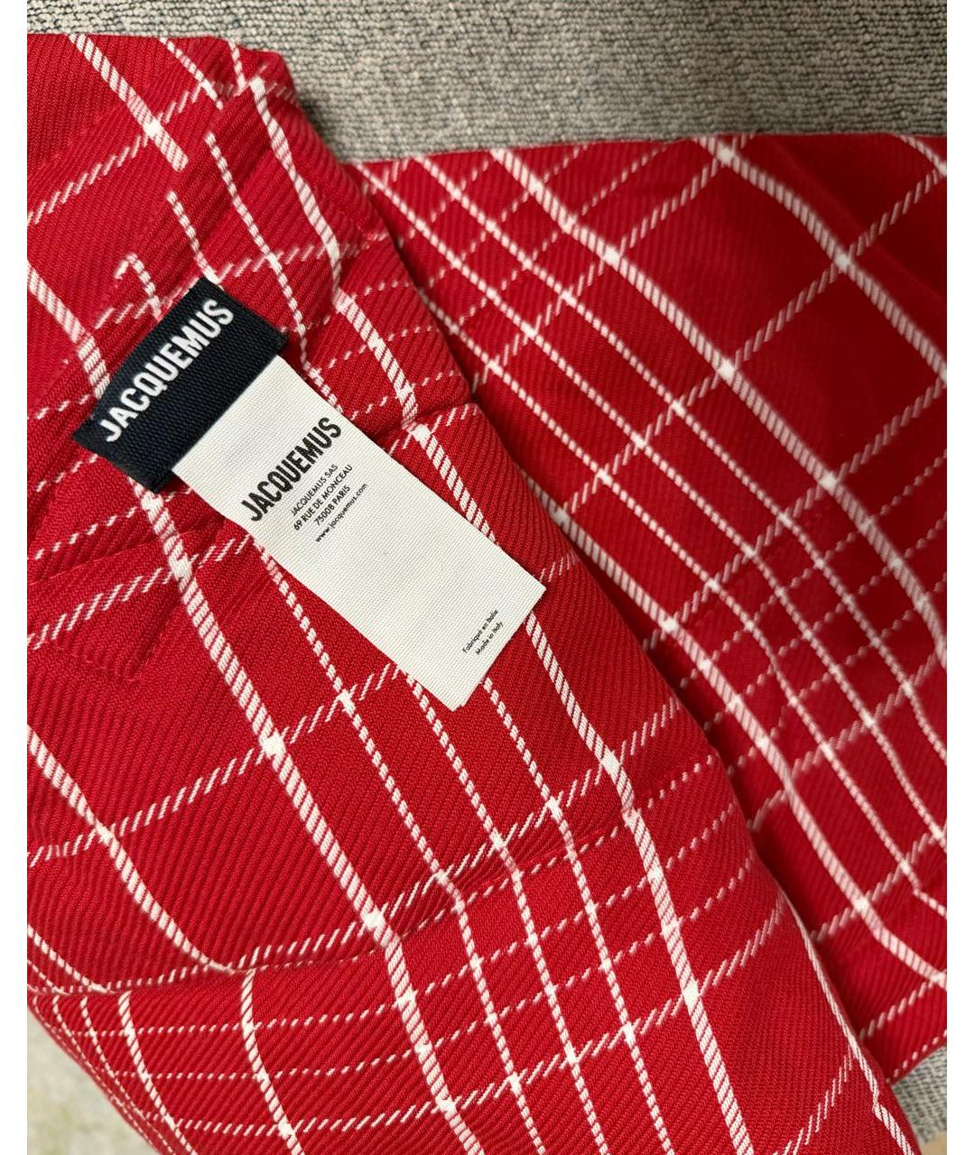 JACQUEMUS Красный хлопковый платок, фото 3