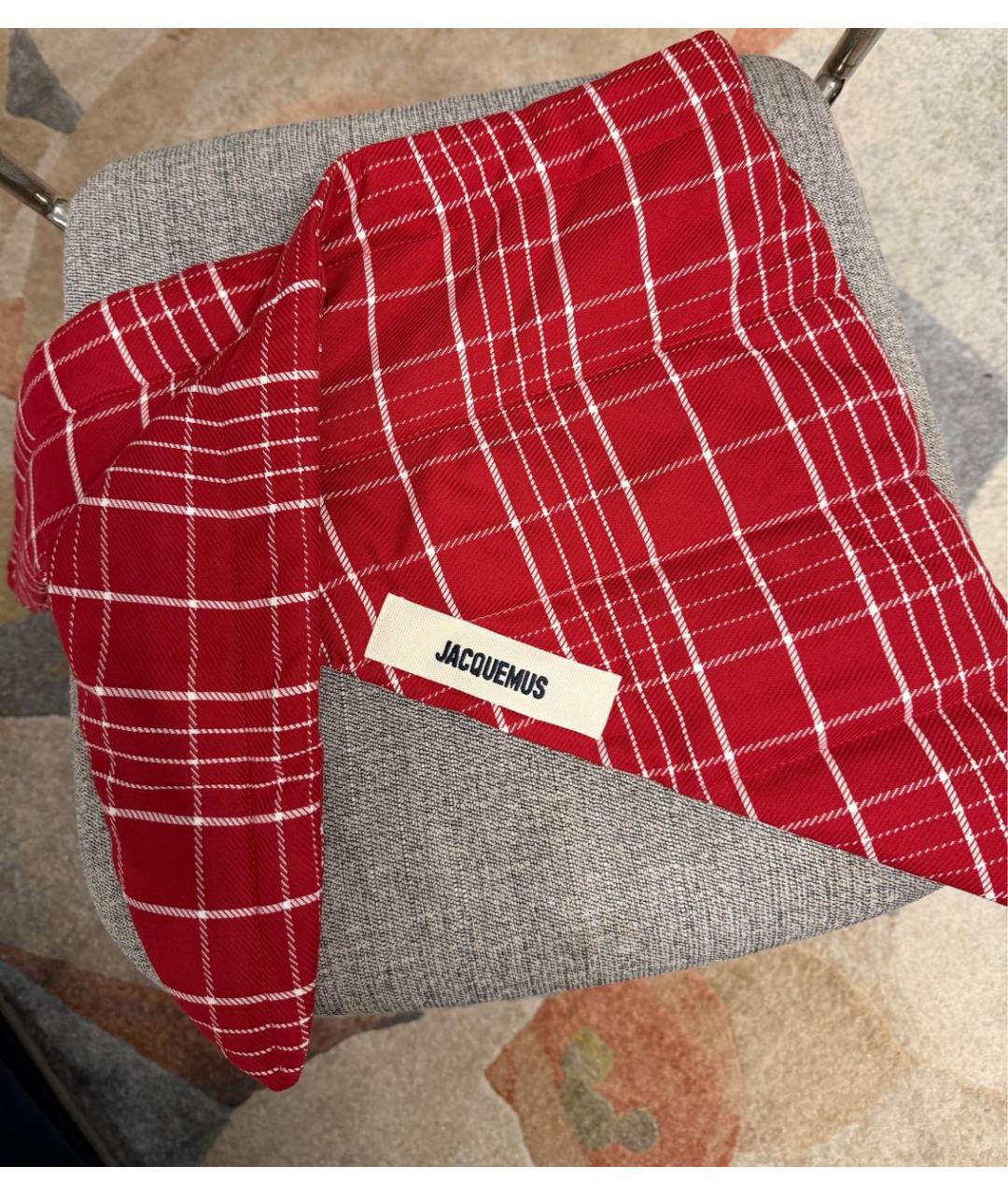 JACQUEMUS Красный хлопковый платок, фото 4
