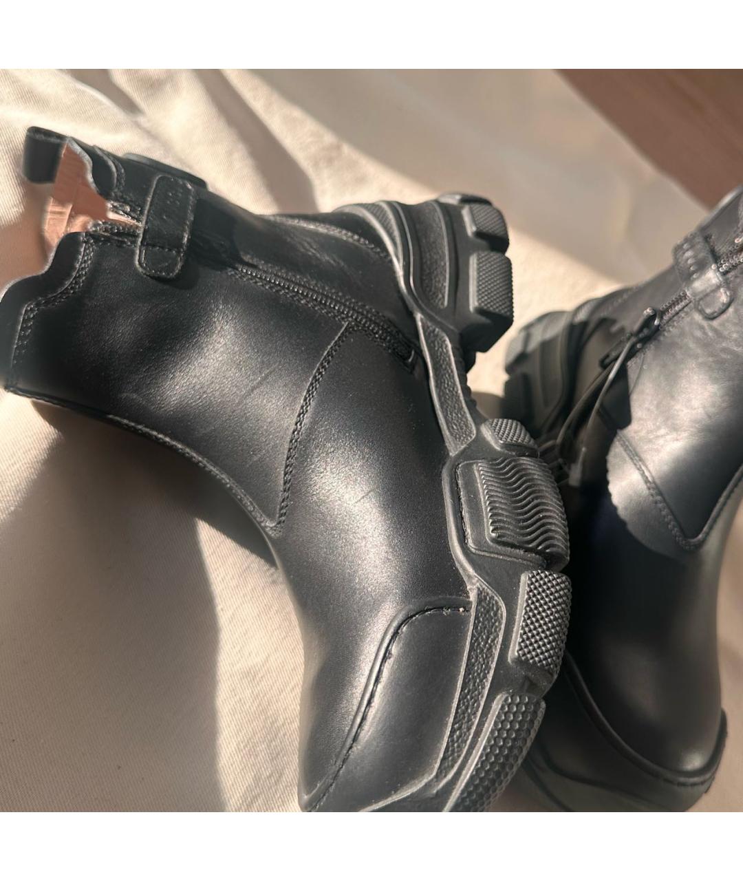 GUCCI Черные кожаные ботинки, фото 6