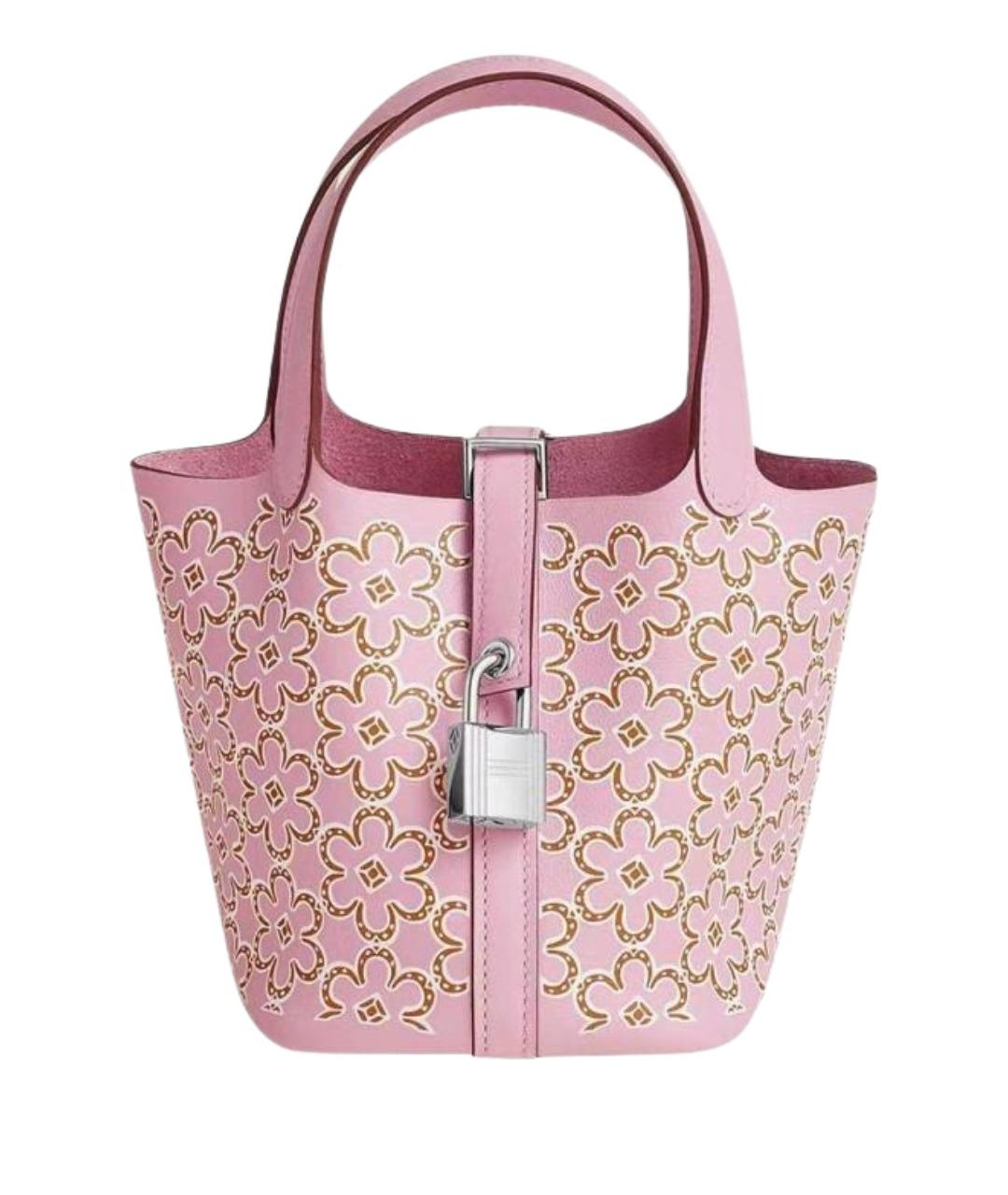 HERMES Розовая кожаная сумка через плечо, фото 1