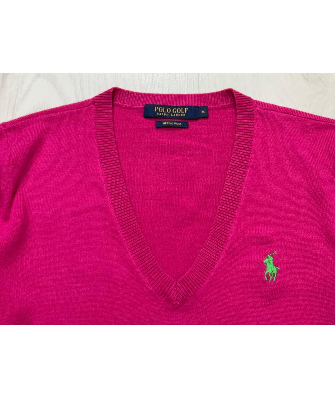 POLO RALPH LAUREN Розовый шерстяной джемпер / свитер, фото 3