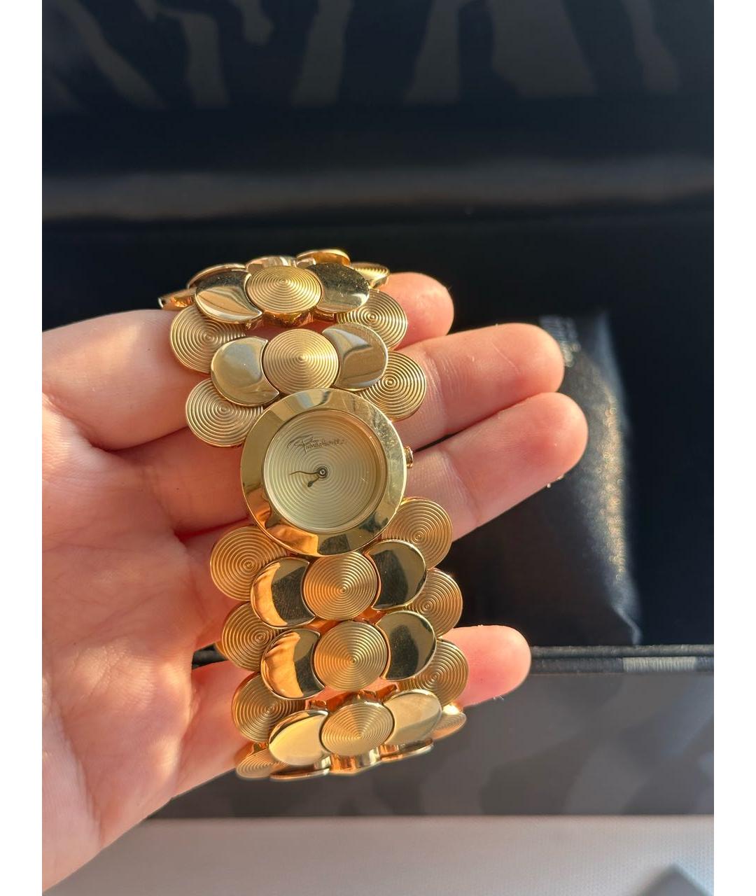 ROBERTO CAVALLI Золотые металлические часы, фото 6