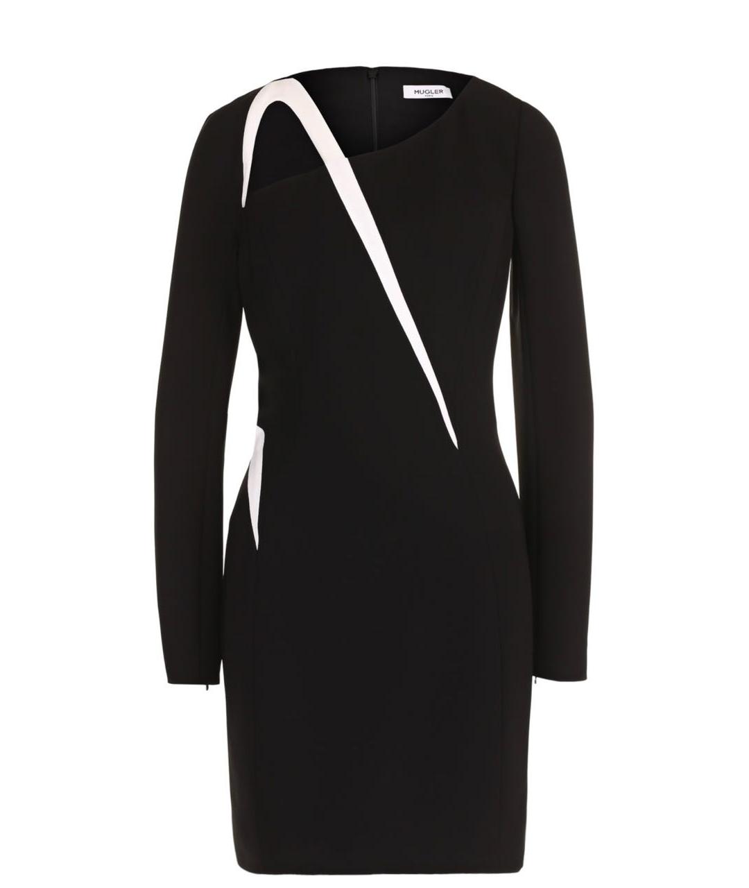 MUGLER Черное полиэстеровое коктейльное платье, фото 1