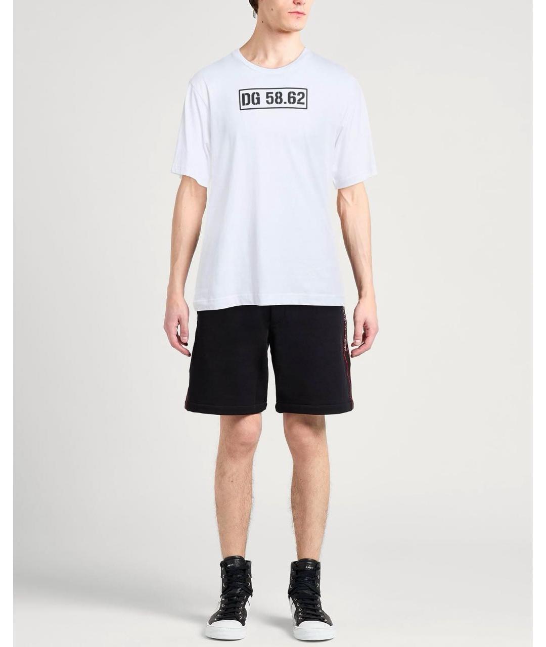 DOLCE&GABBANA Белая хлопковая футболка, фото 4