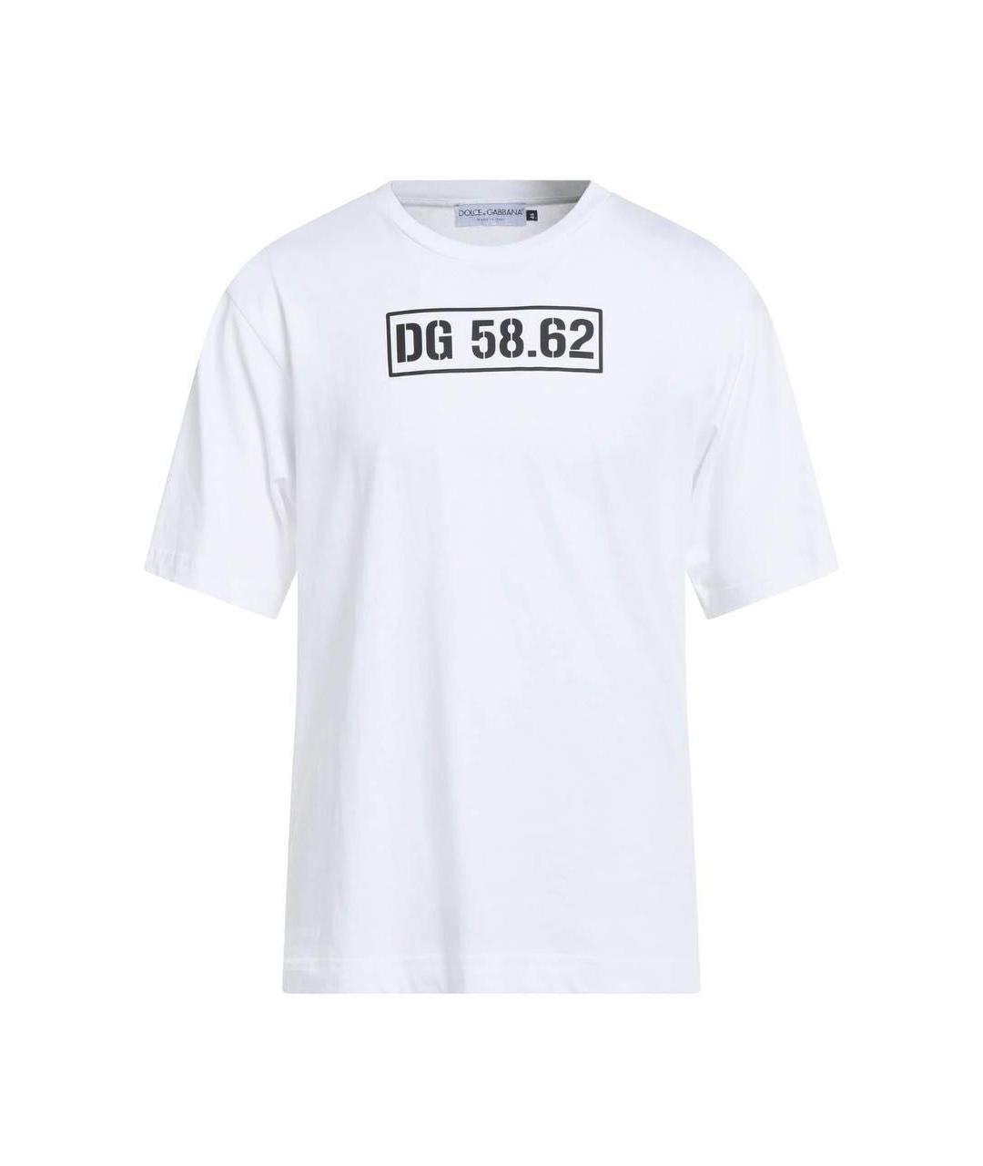 DOLCE&GABBANA Белая хлопковая футболка, фото 3