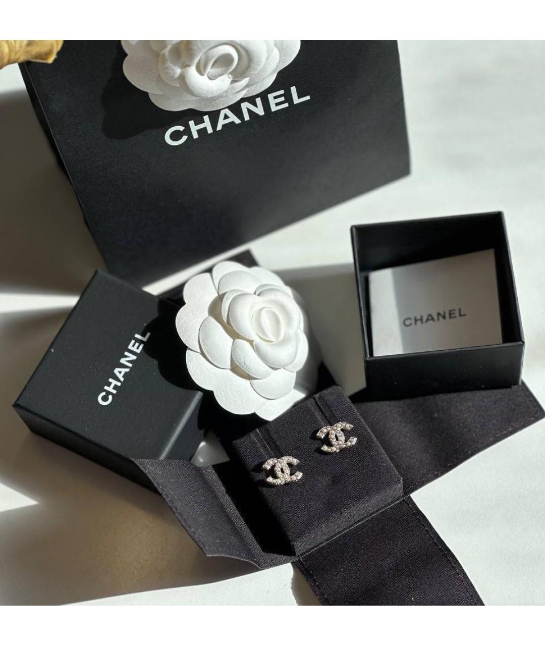 CHANEL Серебряные металлические серьги, фото 3