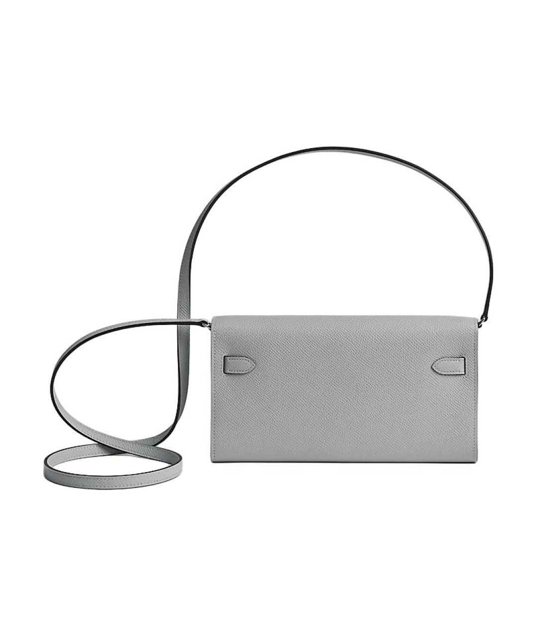 HERMES Серый кожаный кошелек, фото 2