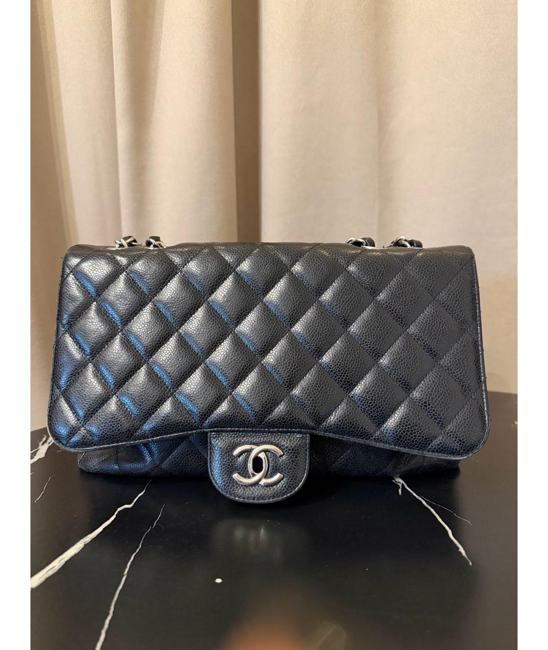 CHANEL Черная кожаная сумка через плечо, фото 5