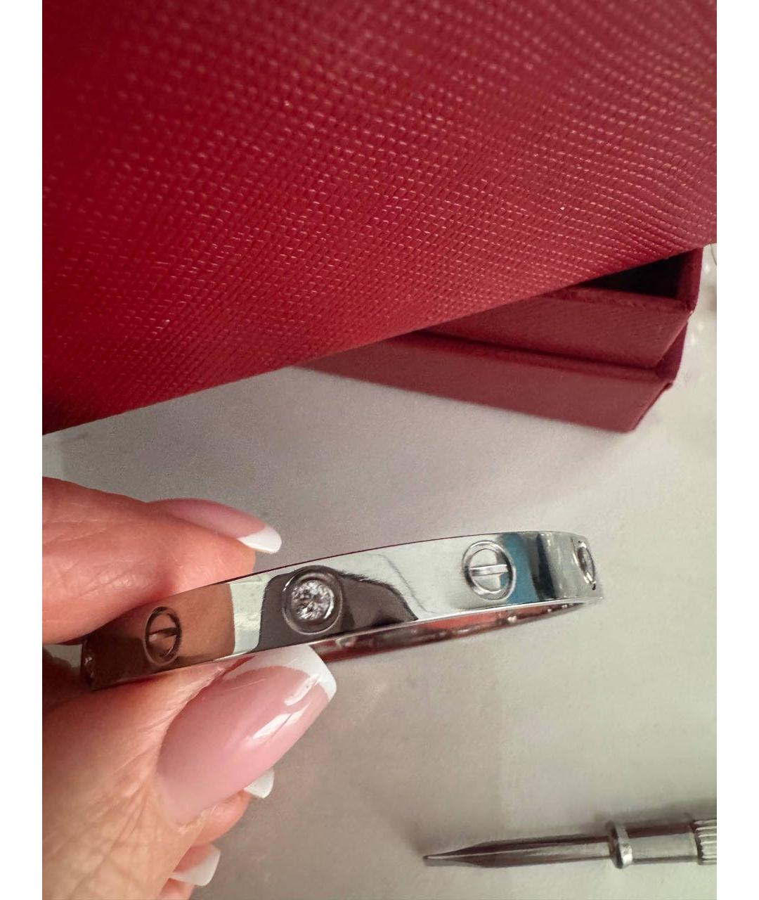 CARTIER Серебрянный браслет из белого золота, фото 5