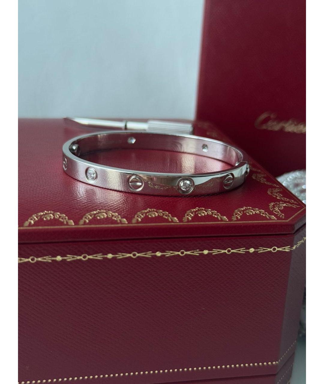 CARTIER Серебрянный браслет из белого золота, фото 9