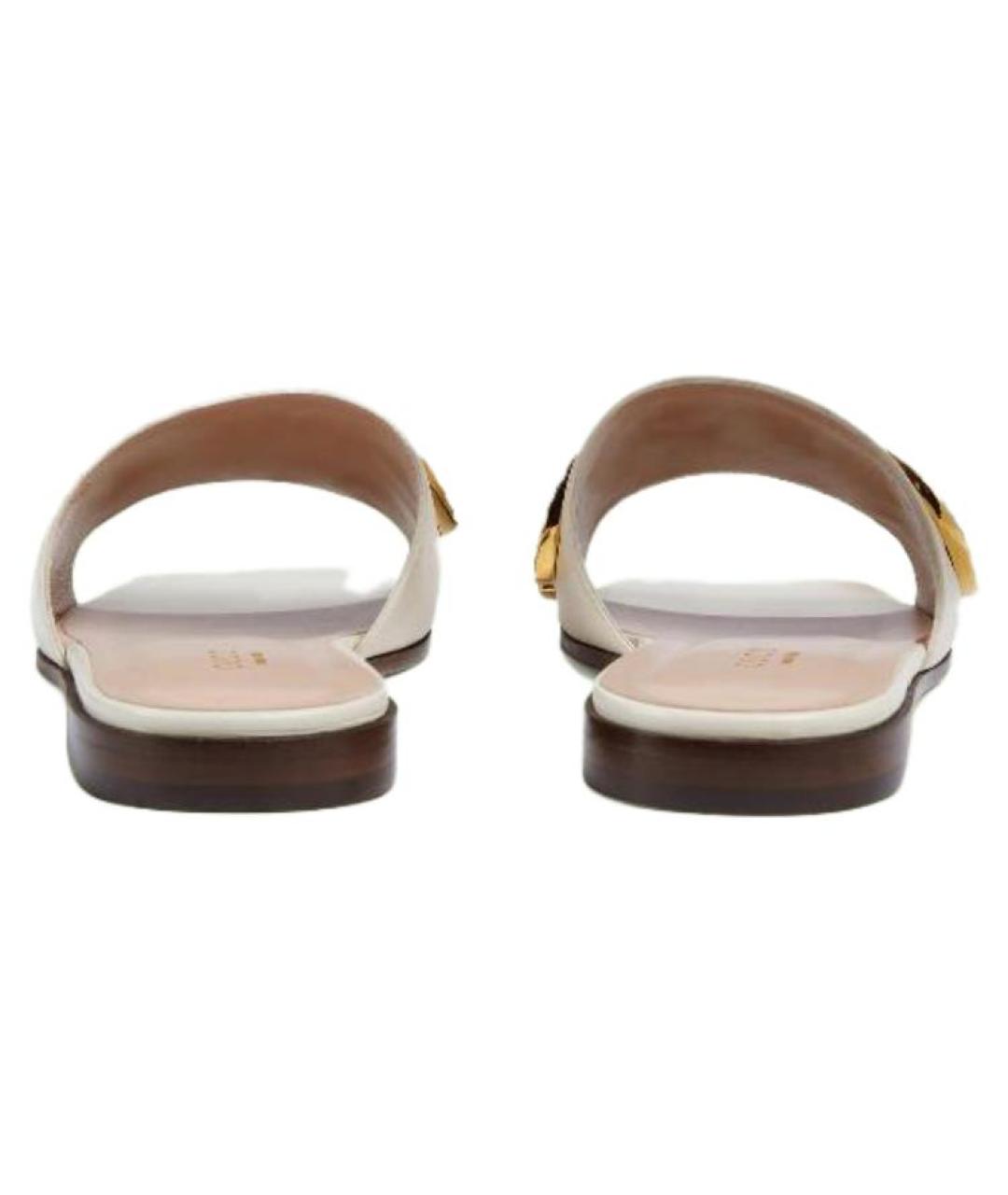 GUCCI Белые кожаные сандалии, фото 5