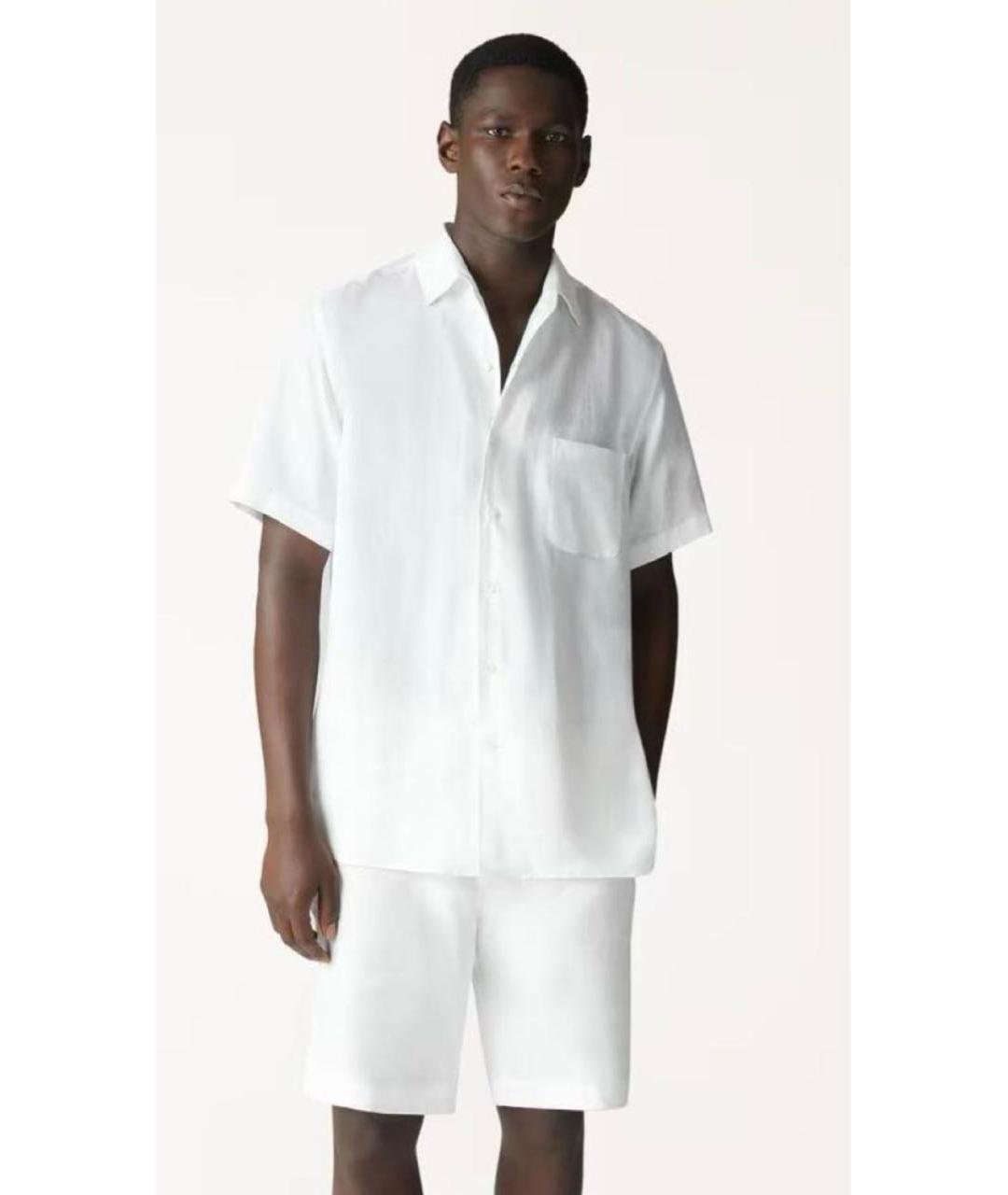 LORO PIANA Голубая льняная кэжуал рубашка, фото 6