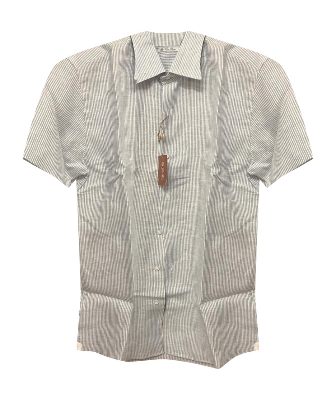 LORO PIANA Голубая льняная кэжуал рубашка, фото 1