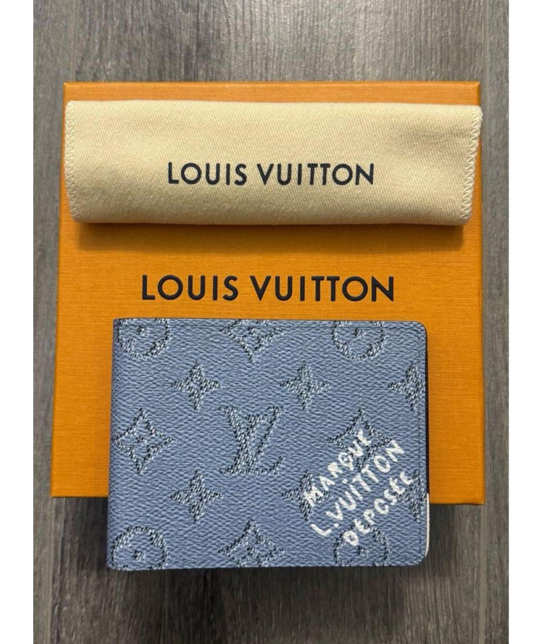 LOUIS VUITTON Голубой кошелек, фото 6