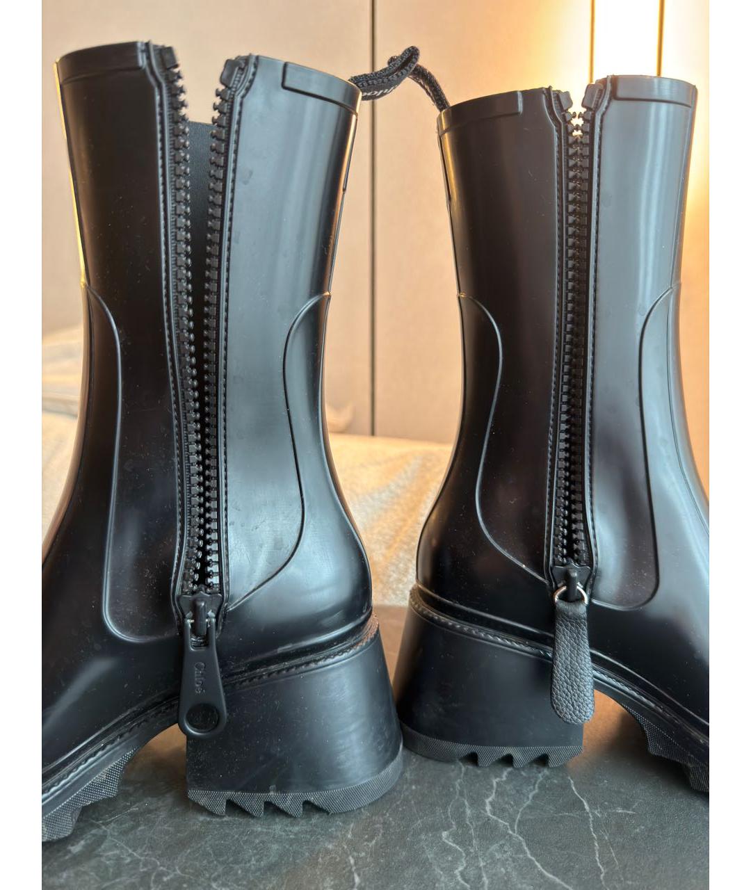 CHLOE Черные резиновые сапоги, фото 7