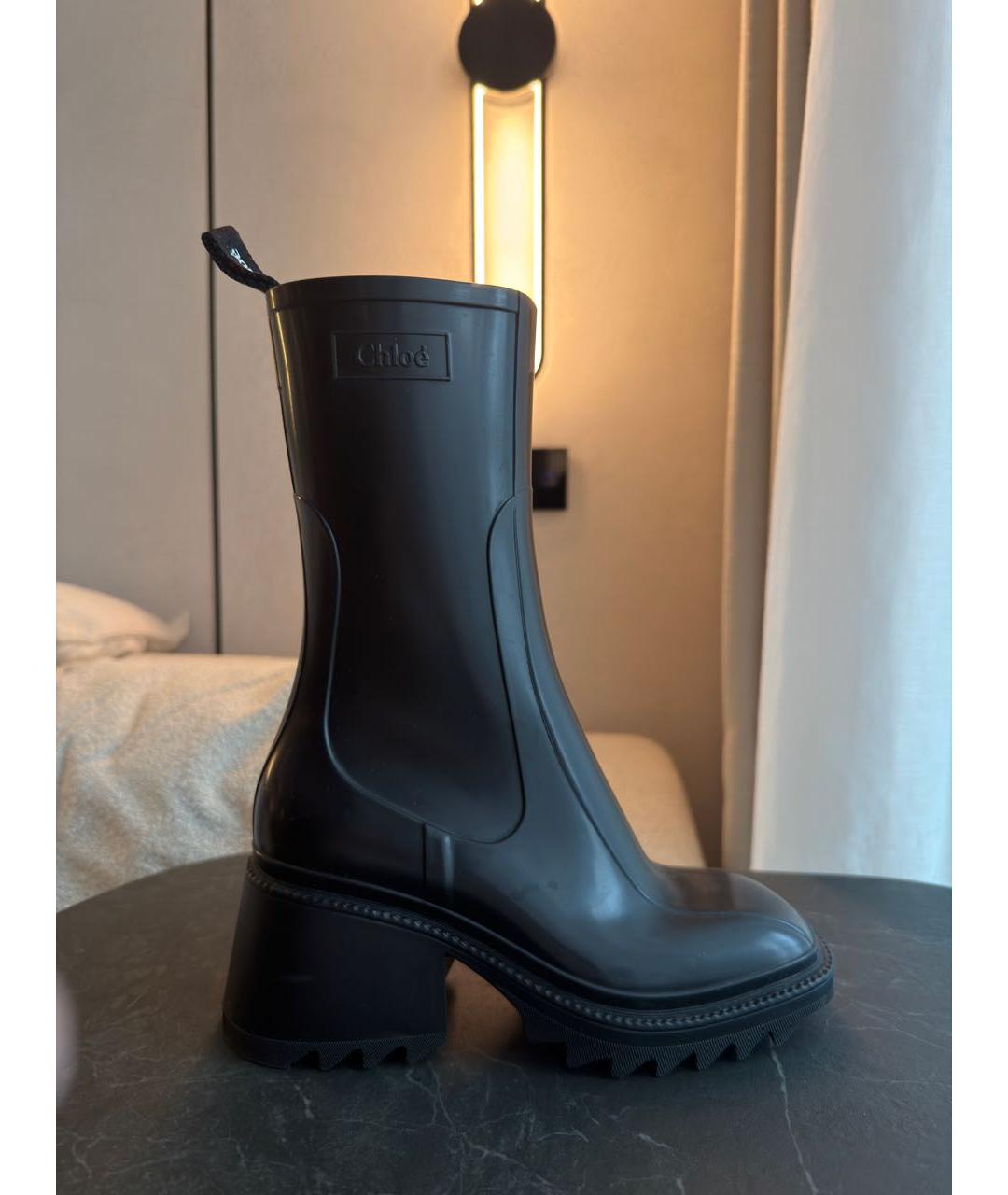 CHLOE Черные резиновые сапоги, фото 8