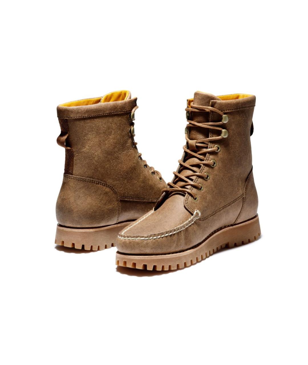 TIMBERLAND Коричневые кожаные низкие ботинки, фото 4