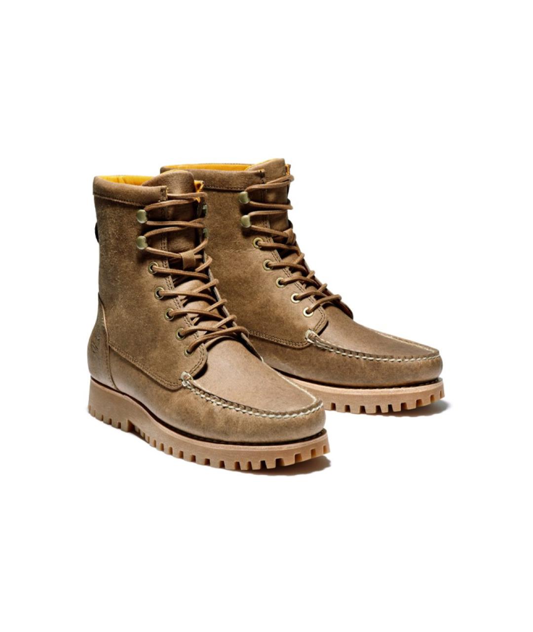 TIMBERLAND Коричневые кожаные низкие ботинки, фото 3