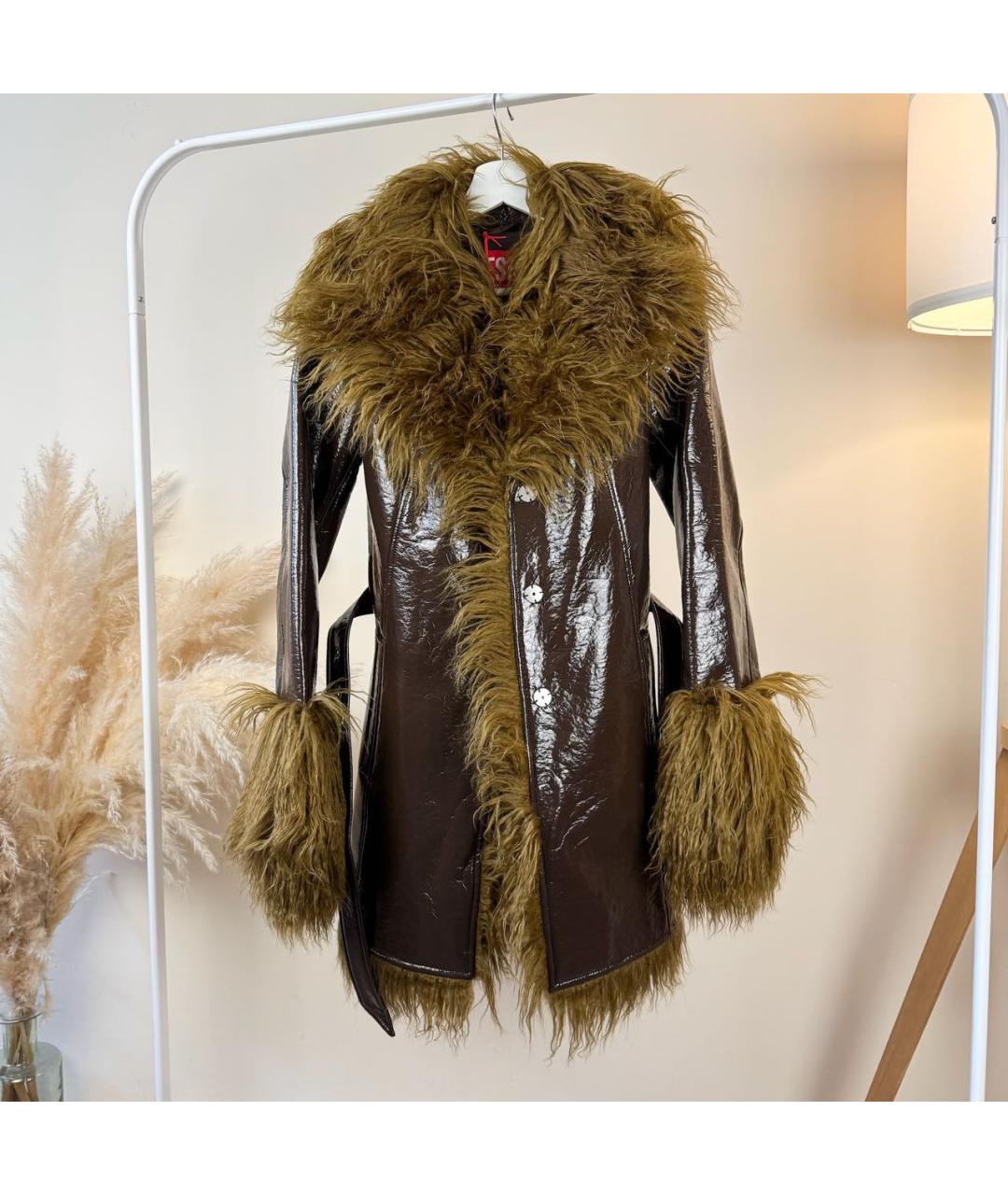 DIESEL Коричневое пальто, фото 2