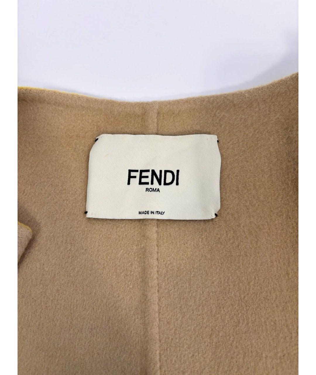 FENDI Желтое пальто, фото 3