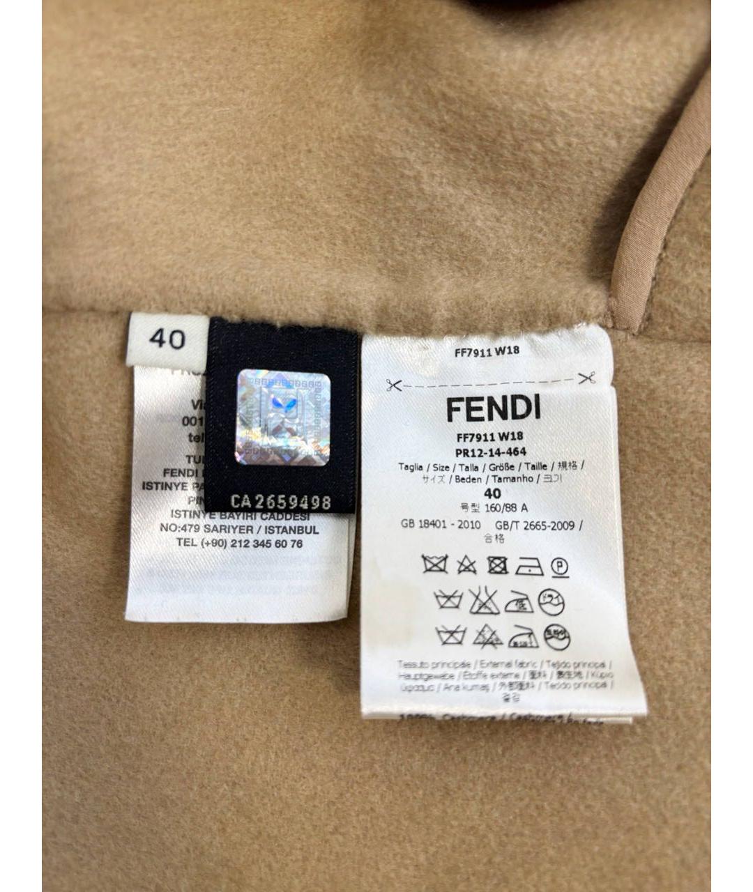 FENDI Желтое пальто, фото 4