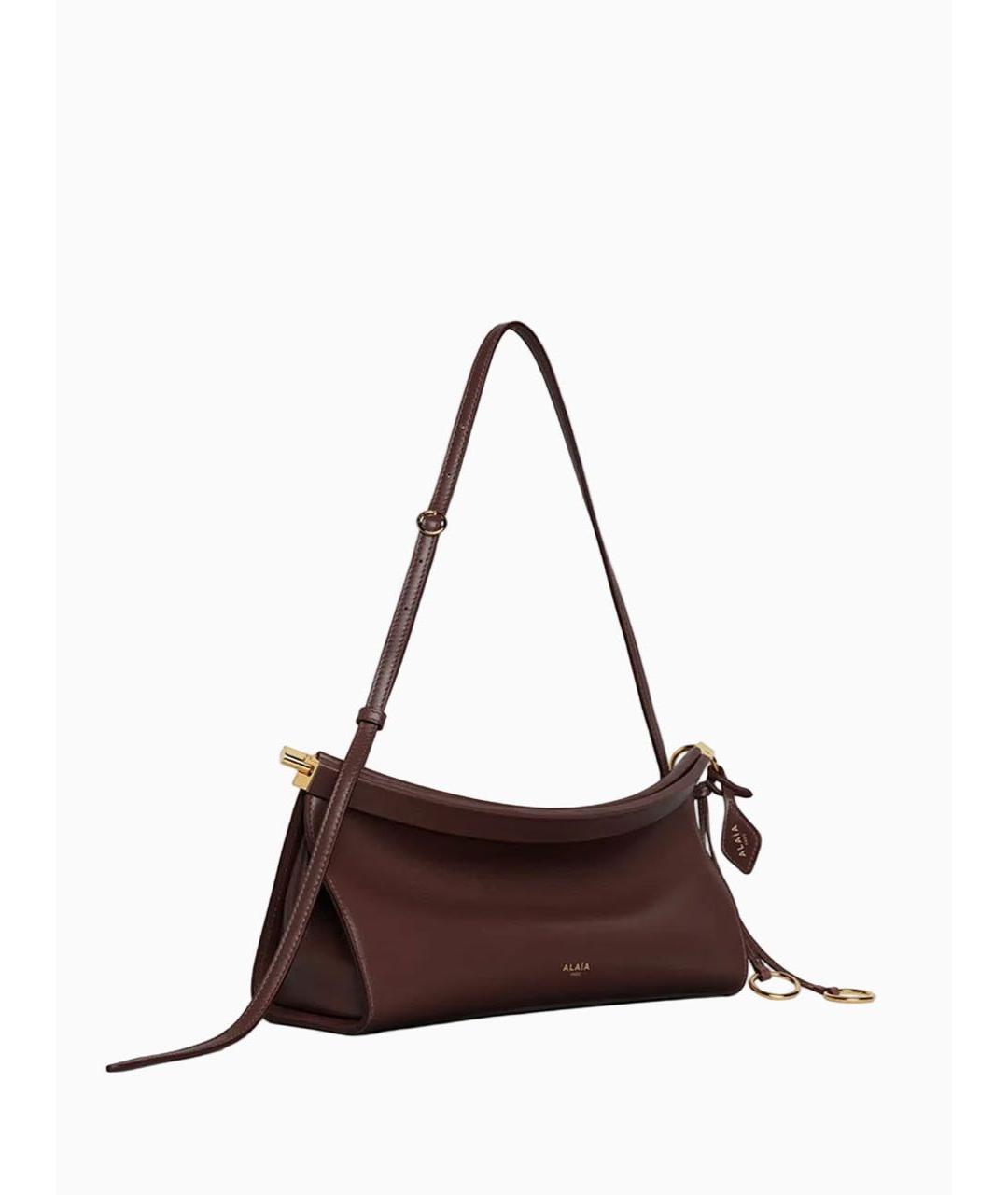 ALAIA Коричневая кожаная сумка через плечо, фото 3